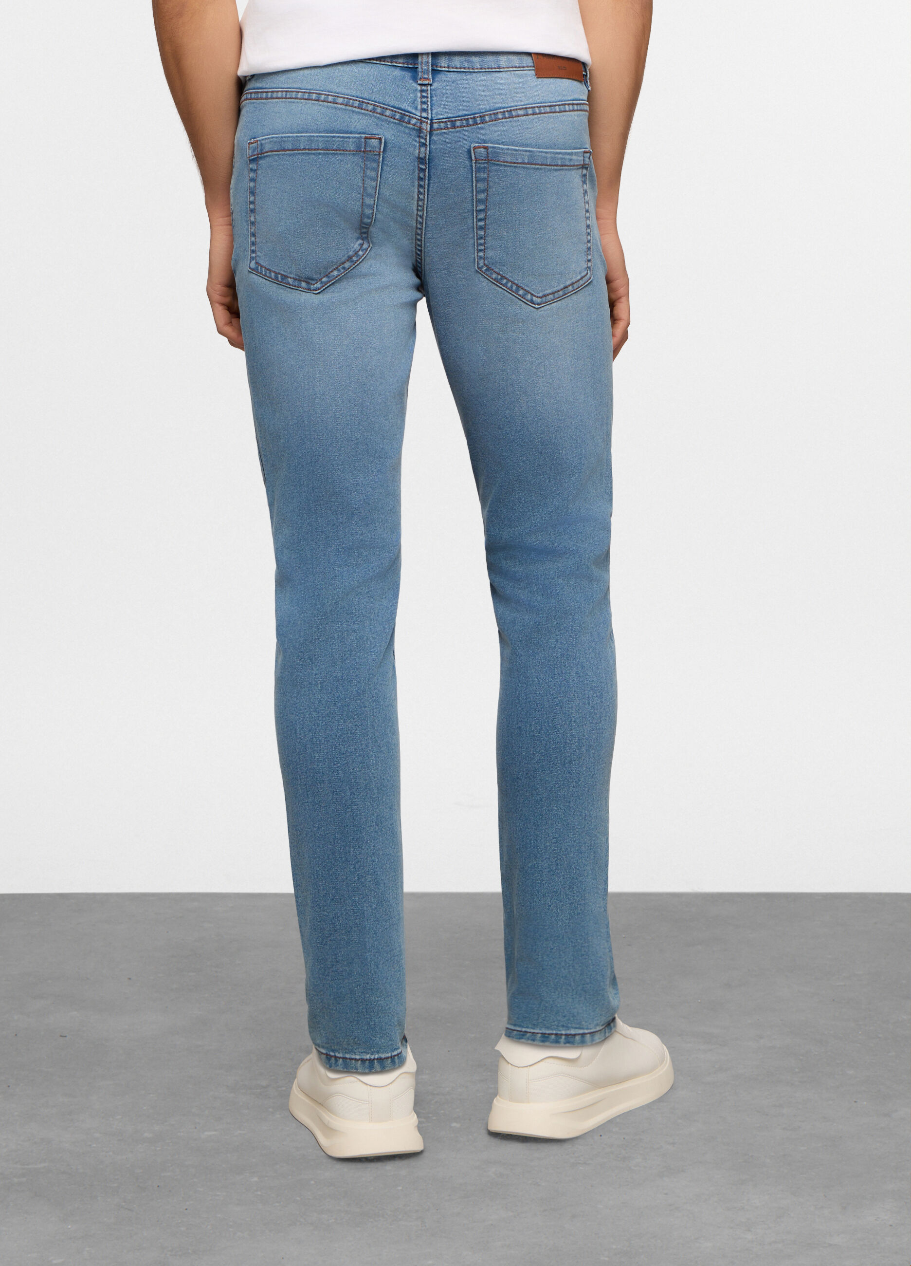 Jeans 5 tasche skinny fit in cotone stretch uomo_1