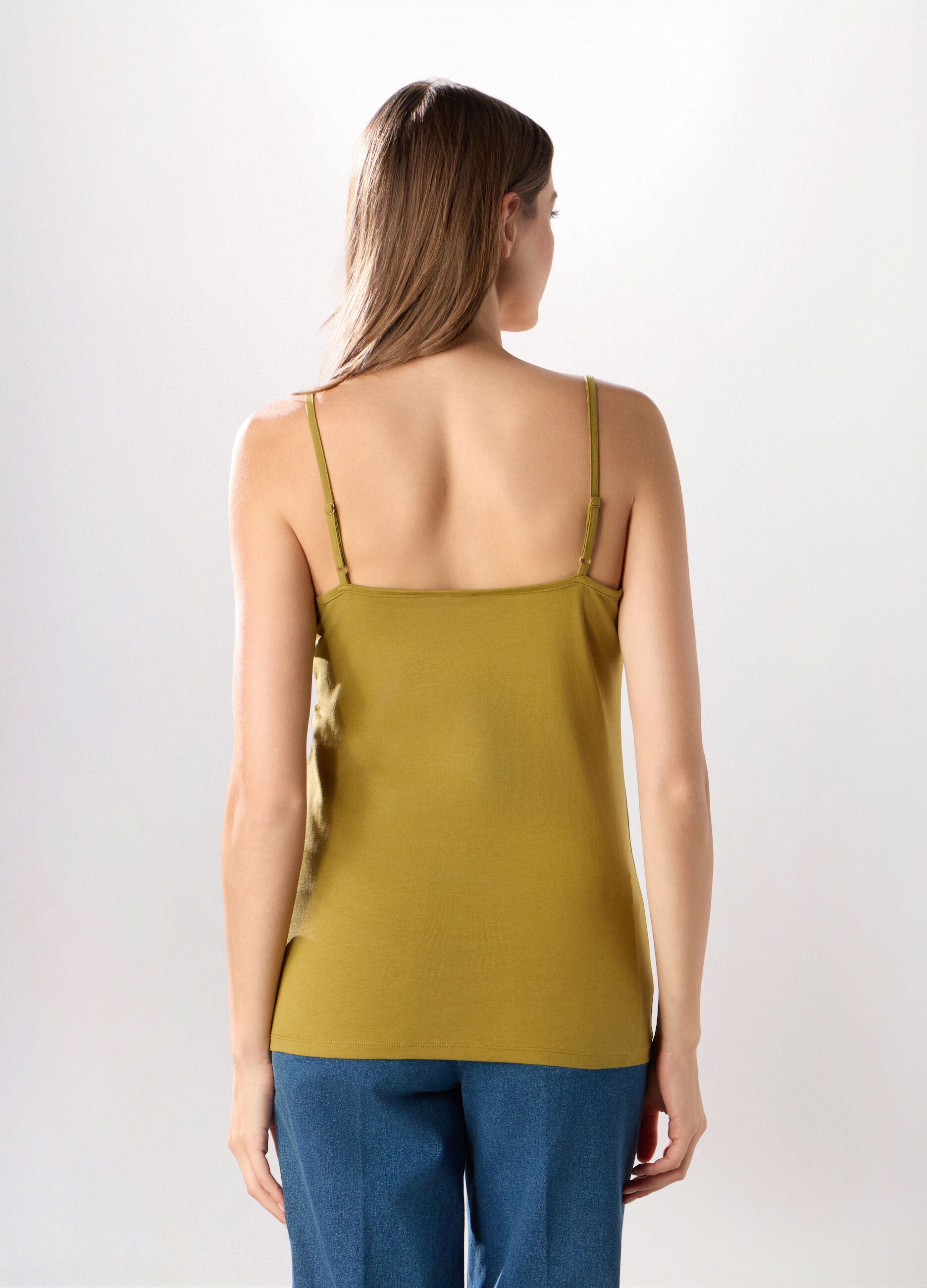 Canotta in cotone stretch donna_1