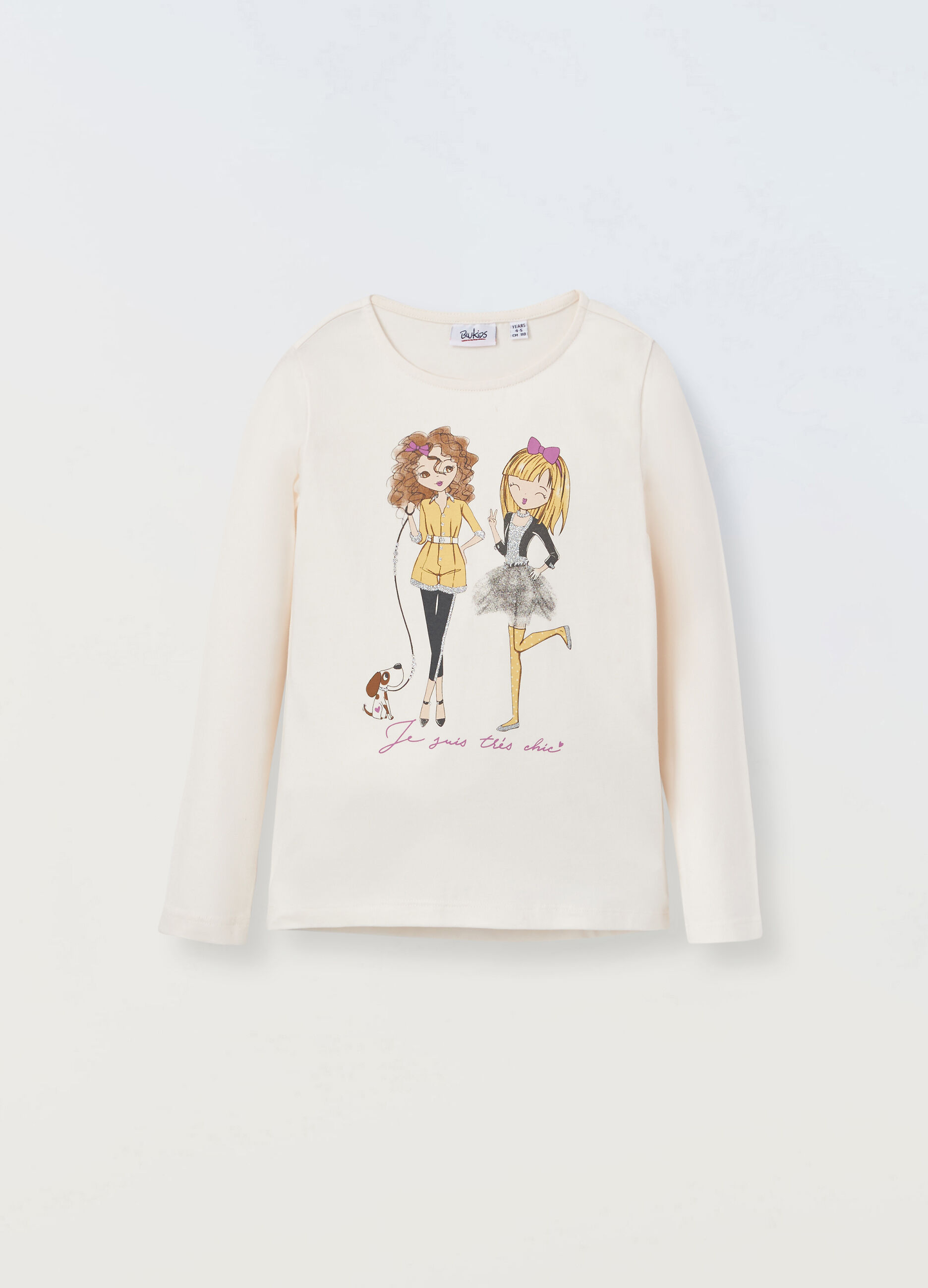 T-shirt in cotone stretch bambina_0