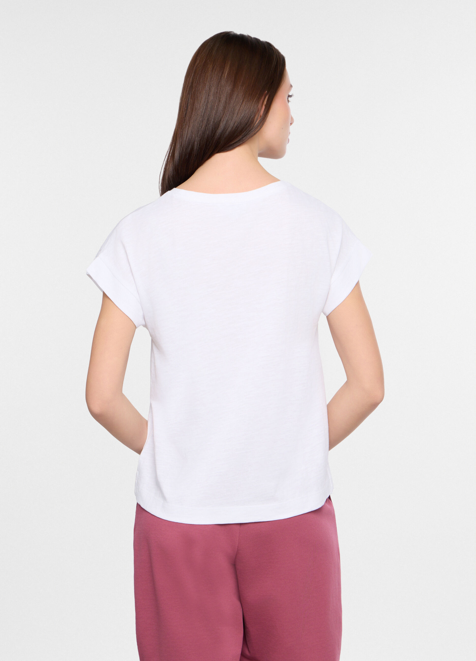 T-shirt girocollo donna_1