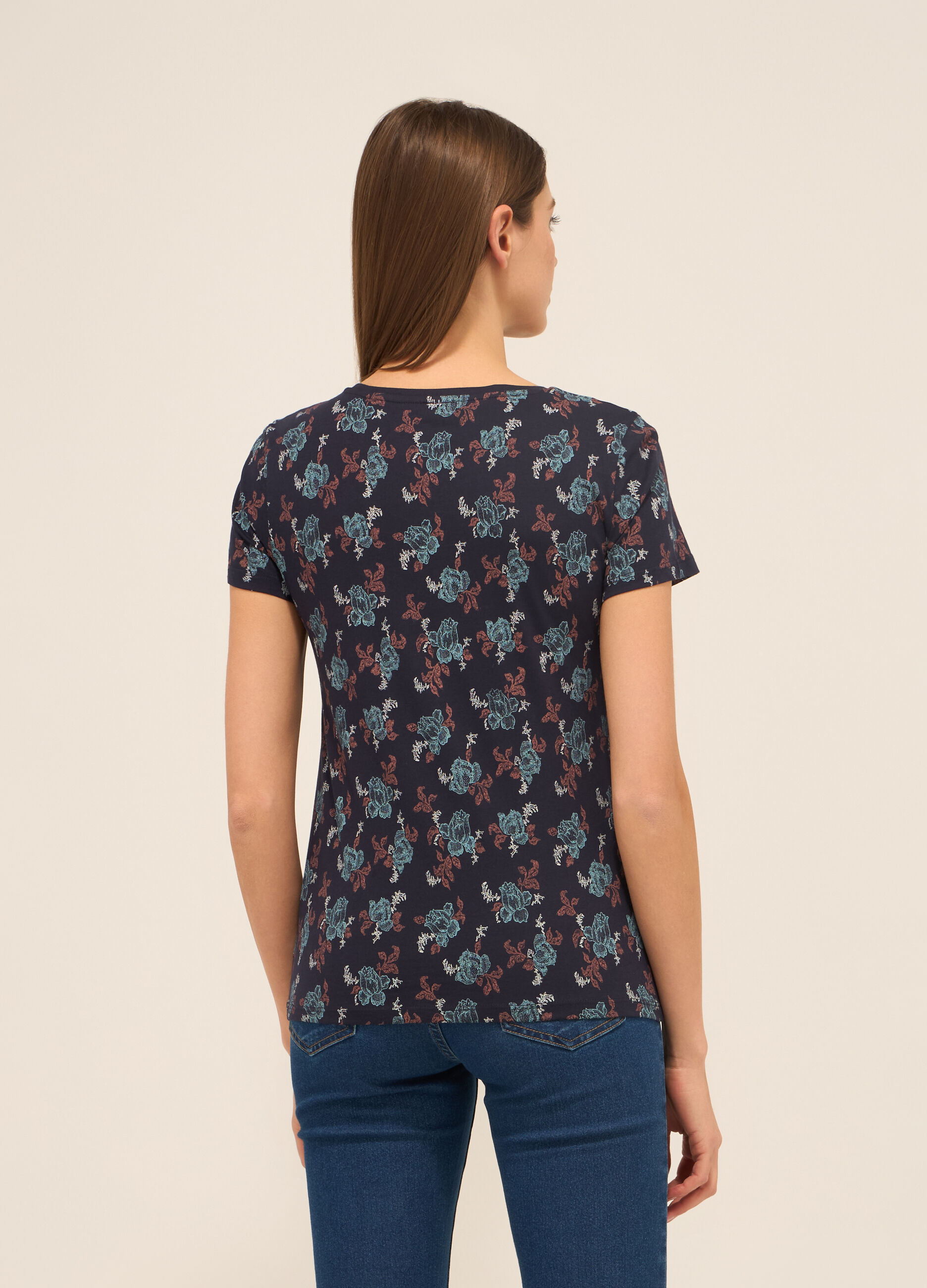 T-shirt in jersey di puro cotone donna_1