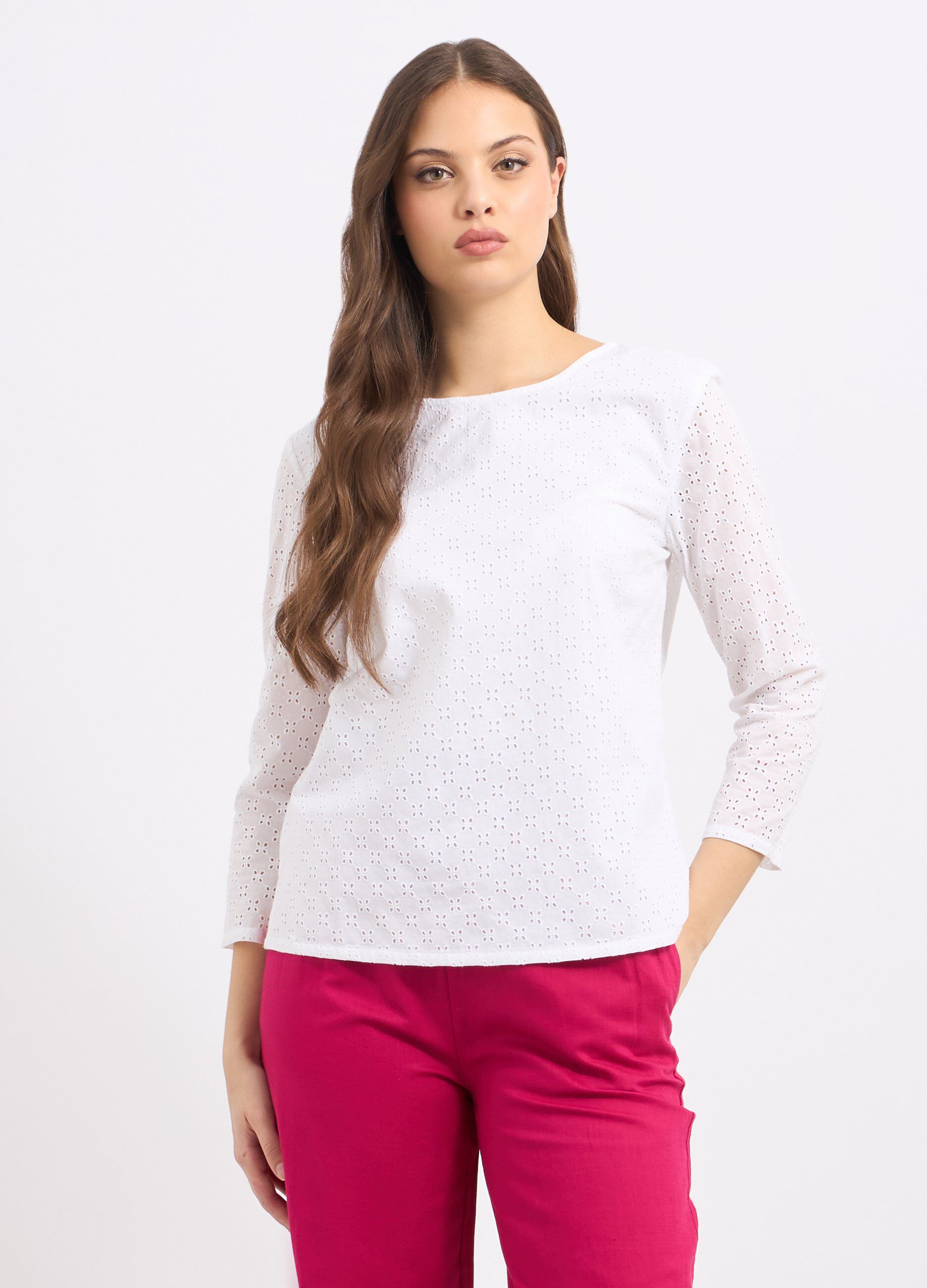 Blusa con ricamo donna_0