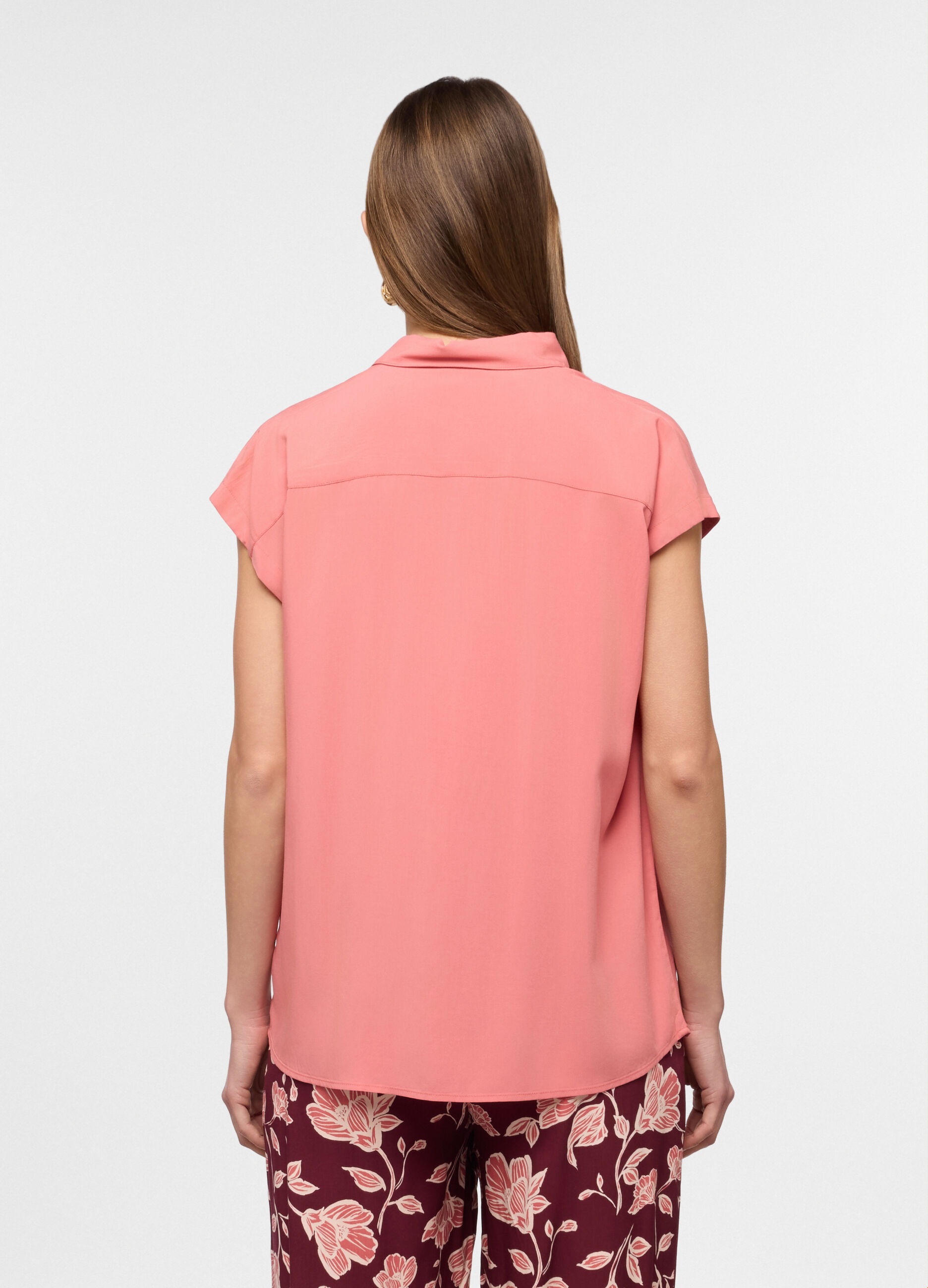 Camicia kimono regular fit con collo alla francese donna_1