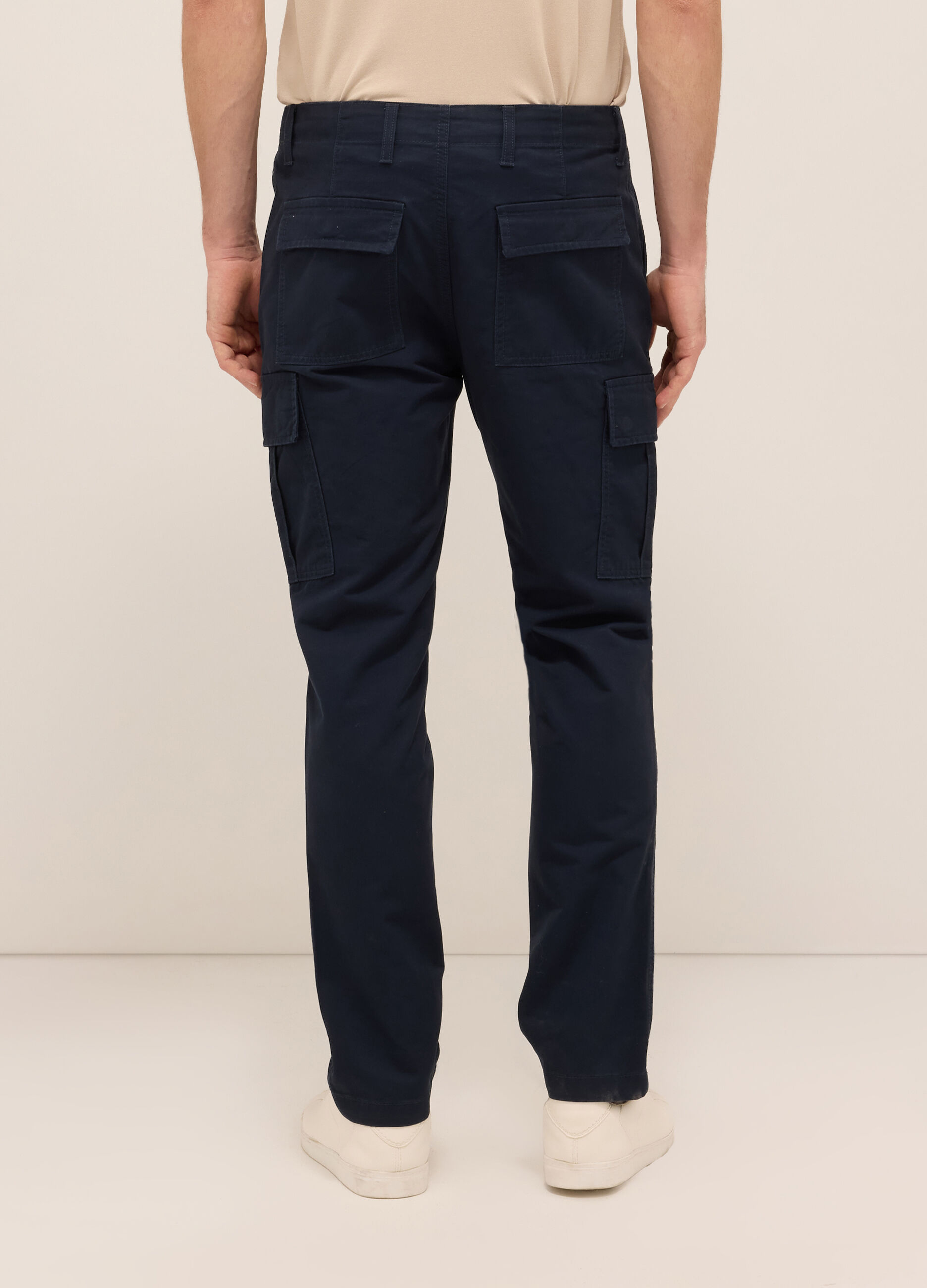 Pantalone cargo in twill di cotone uomo_1