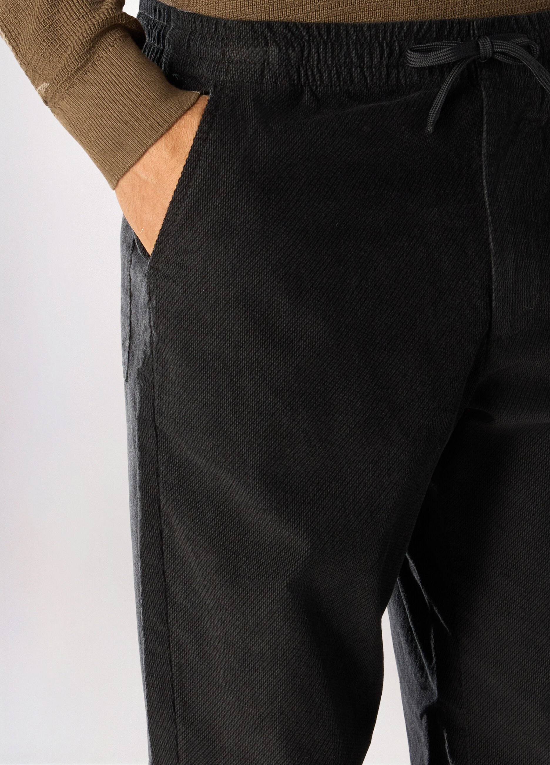 Pantaloni chino in velluto diagonale stretch uomo_2