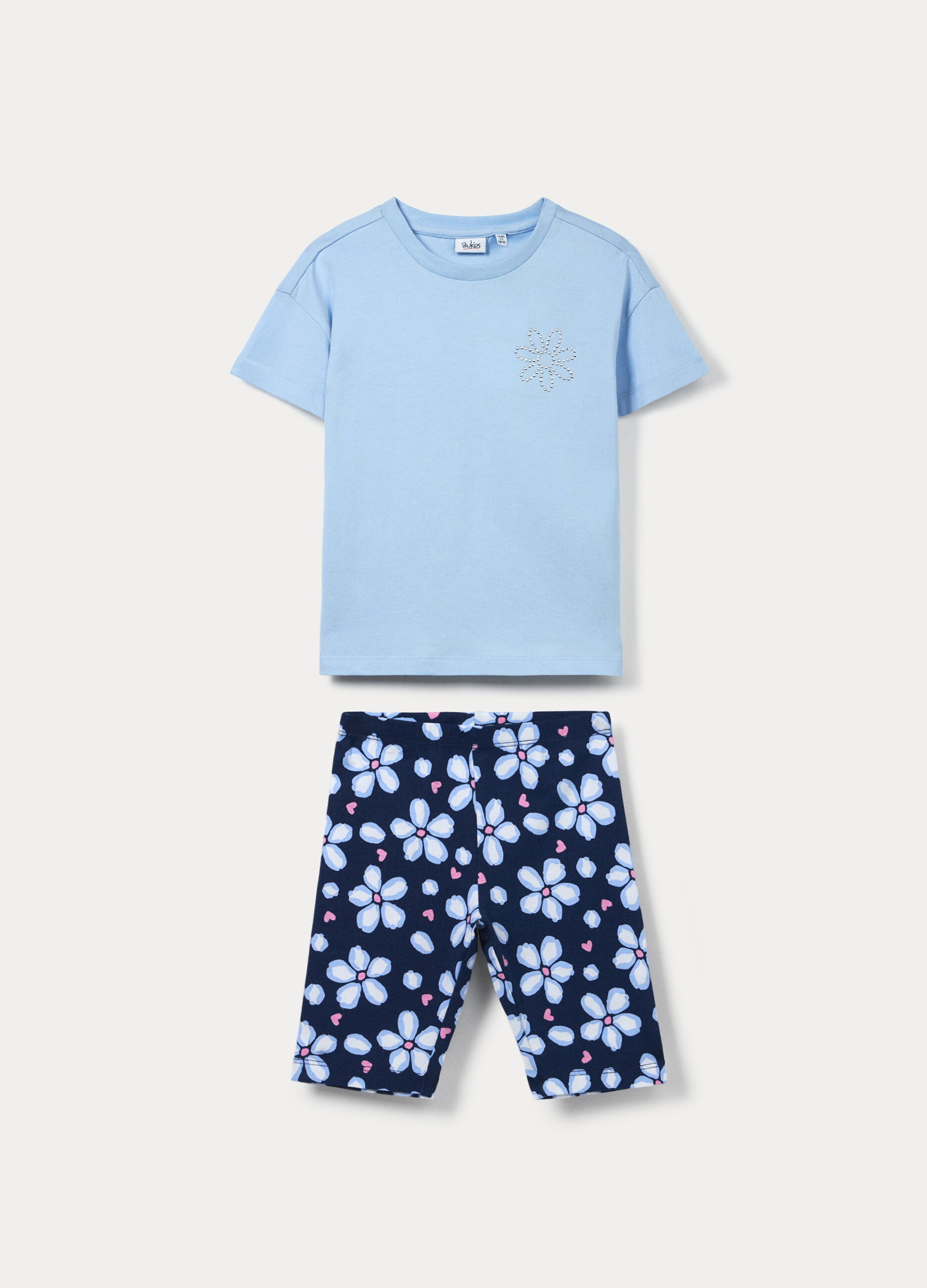 Jogging set in jersey di puro cotone bambina_0
