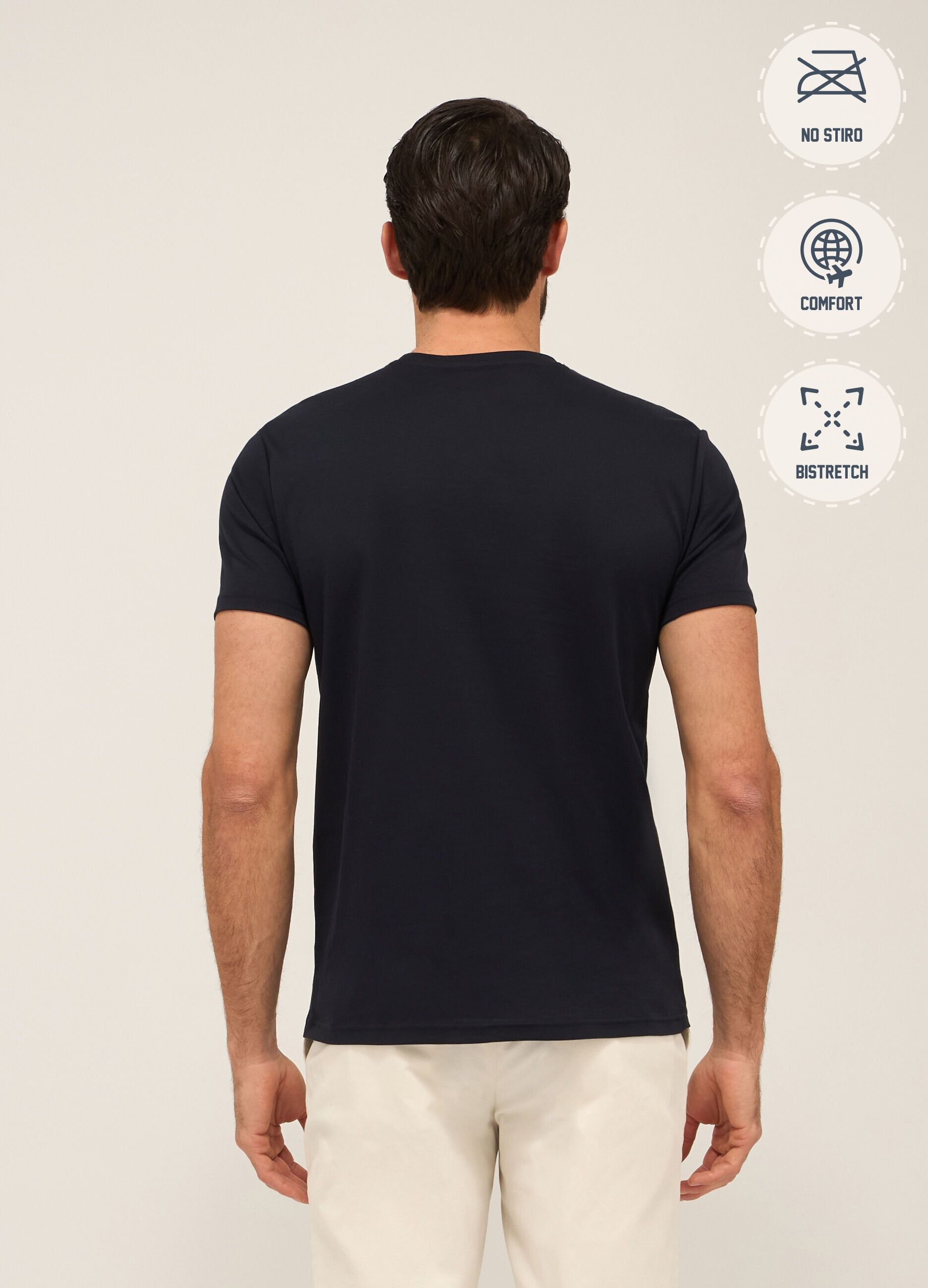 T-shirt girocollo in puro cotone uomo_1
