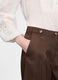 Pantaloni palazzo in twill di puro cotone donna_2