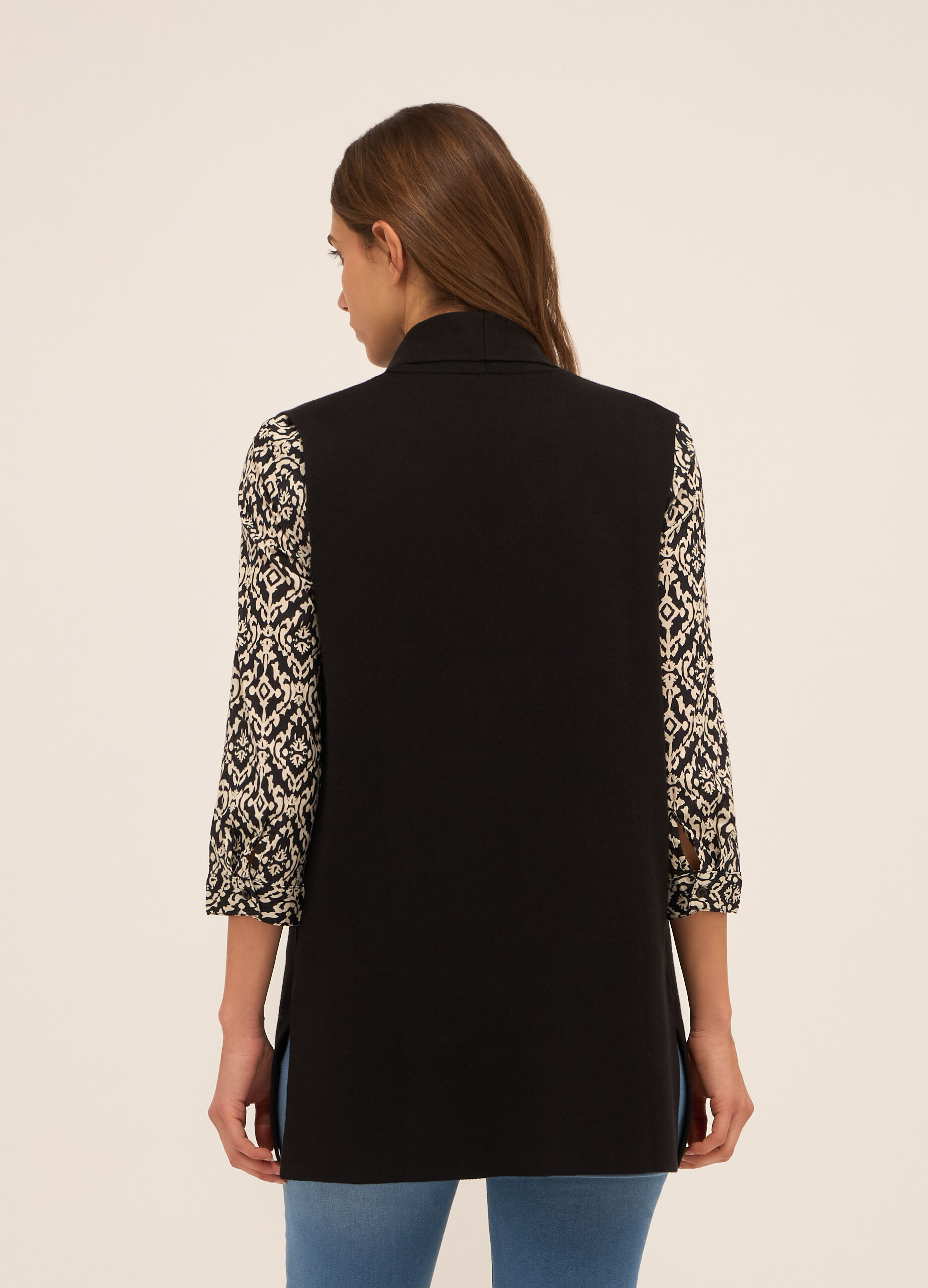 Gilet tricot misto cotone donna_1