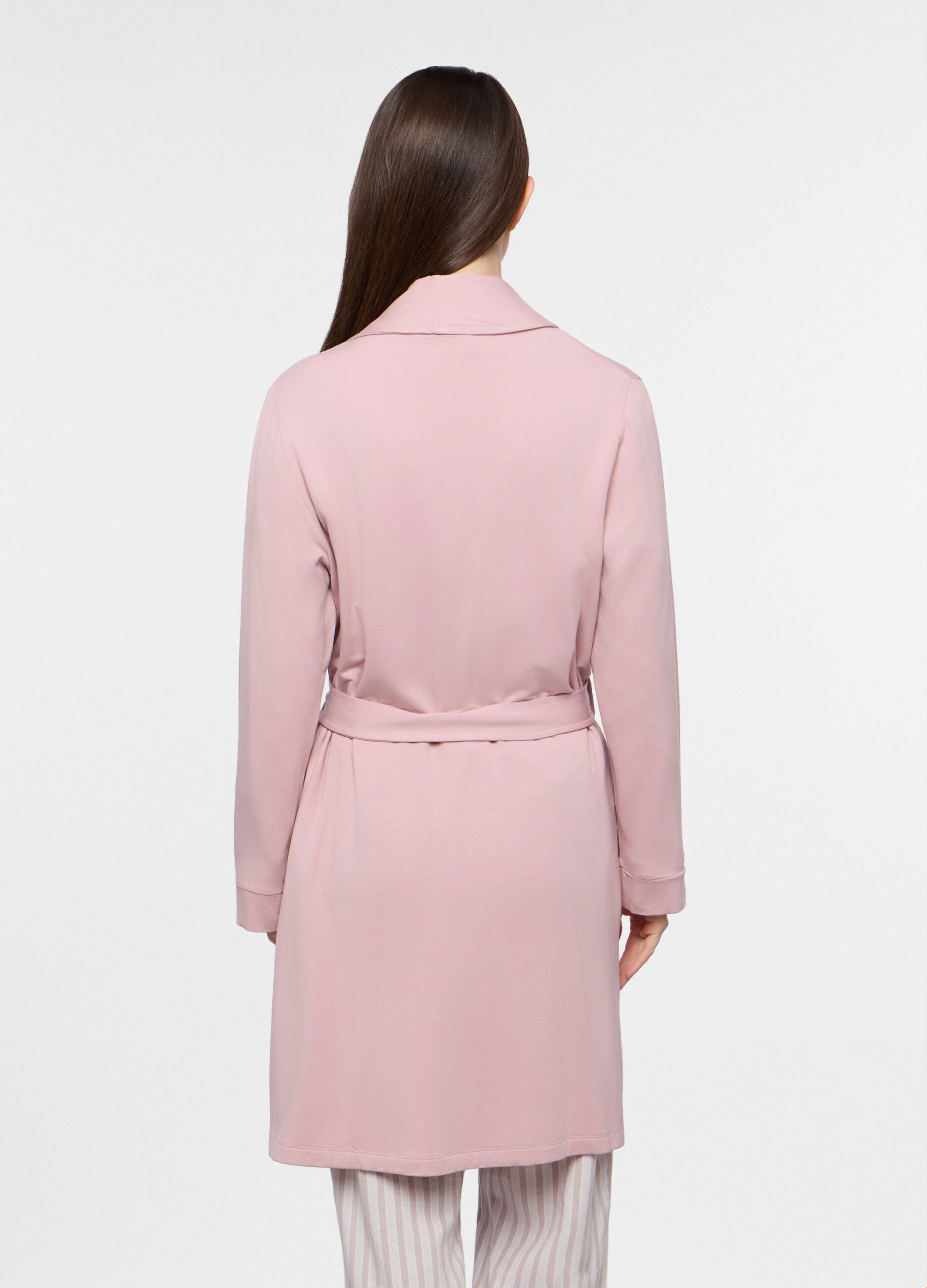 Vestaglia in misto viscosa fleece donna_1