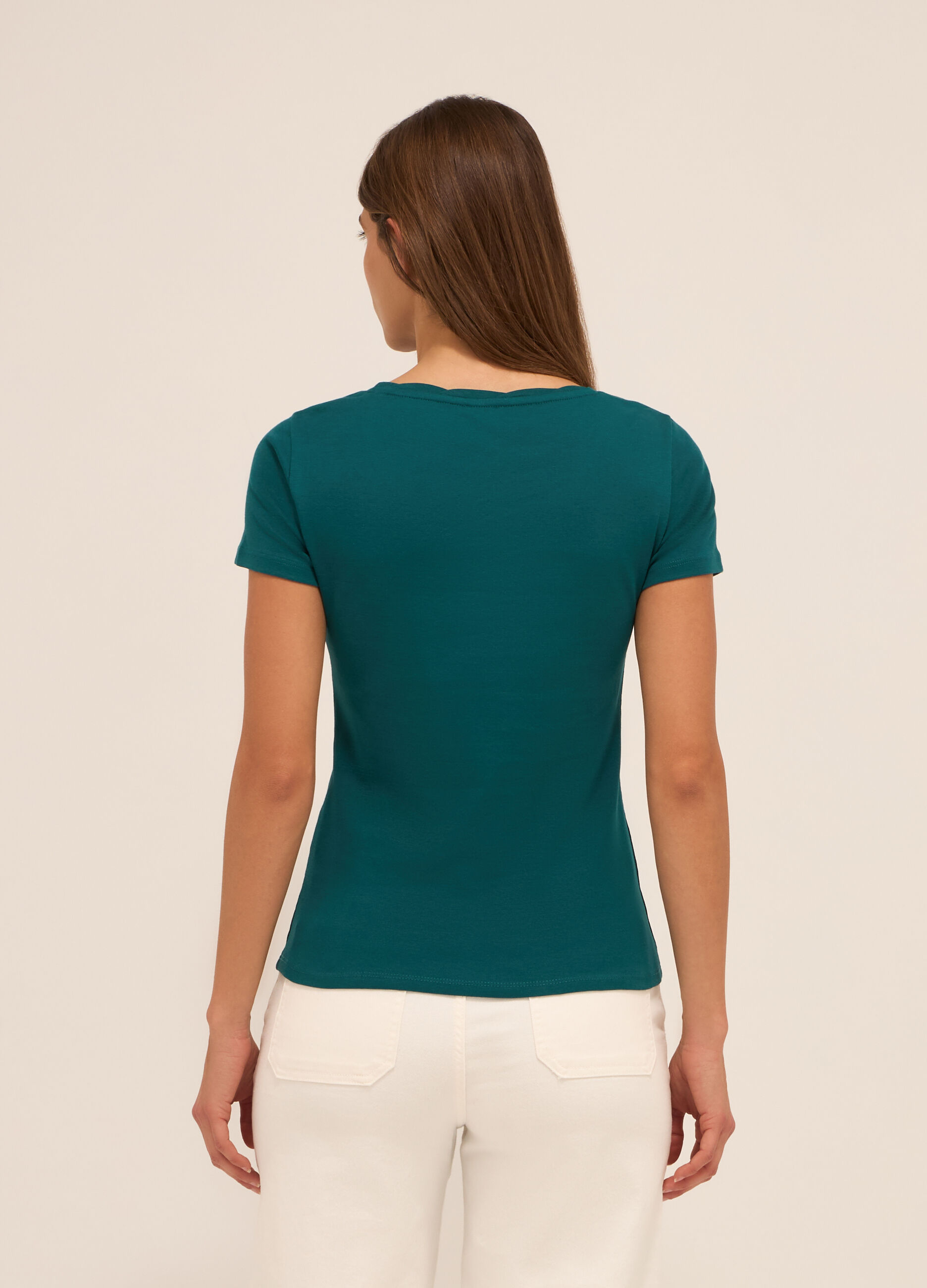 T-shirt in puro cotone donna_1