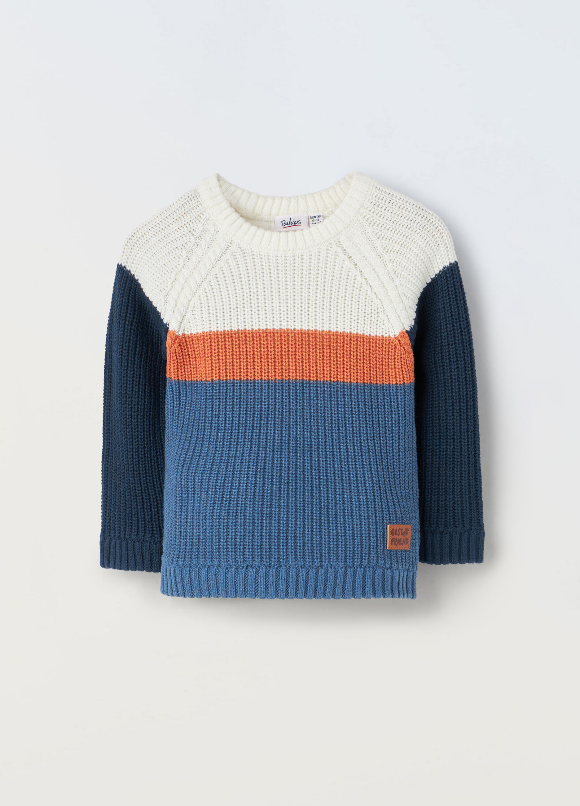 Maglione tricot in misto cotone neonato_0