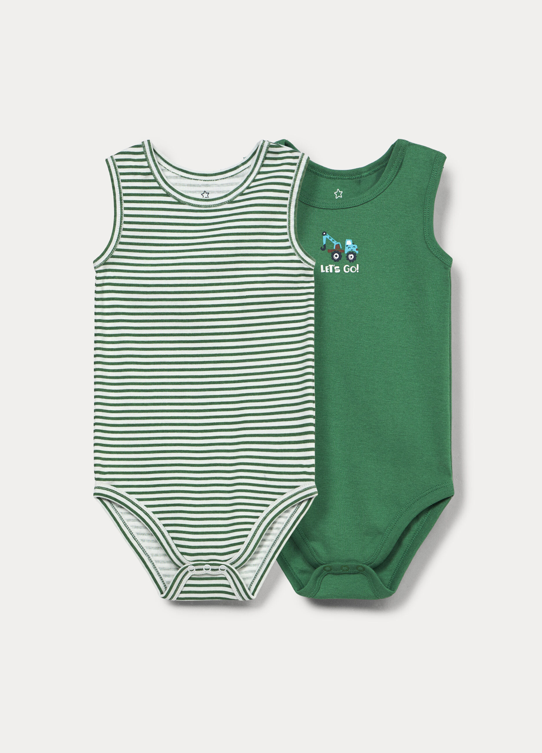 Pack 2 body in costina di puro cotone _0