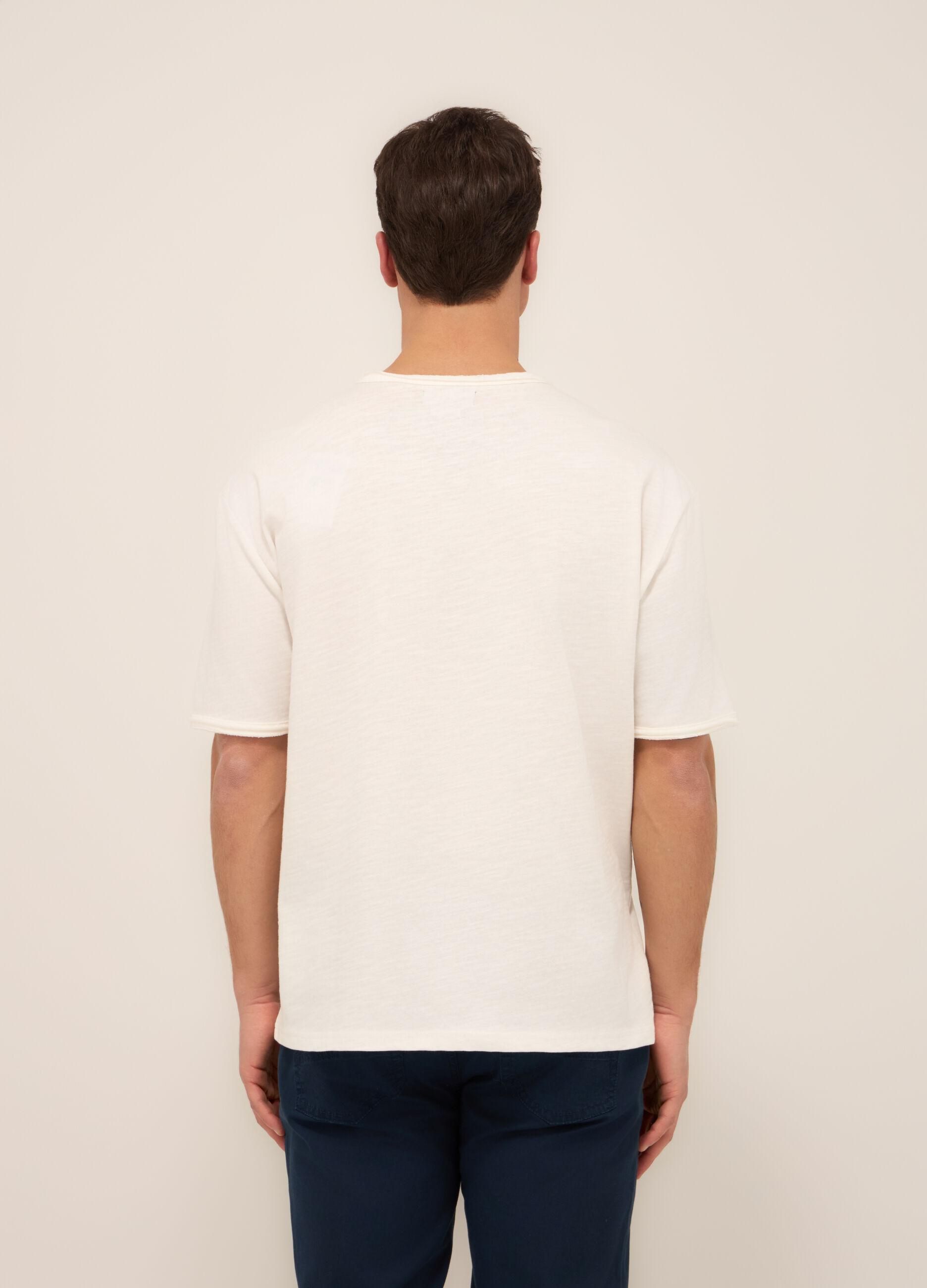T-shirt girocollo in jersey di cotone uomo_1