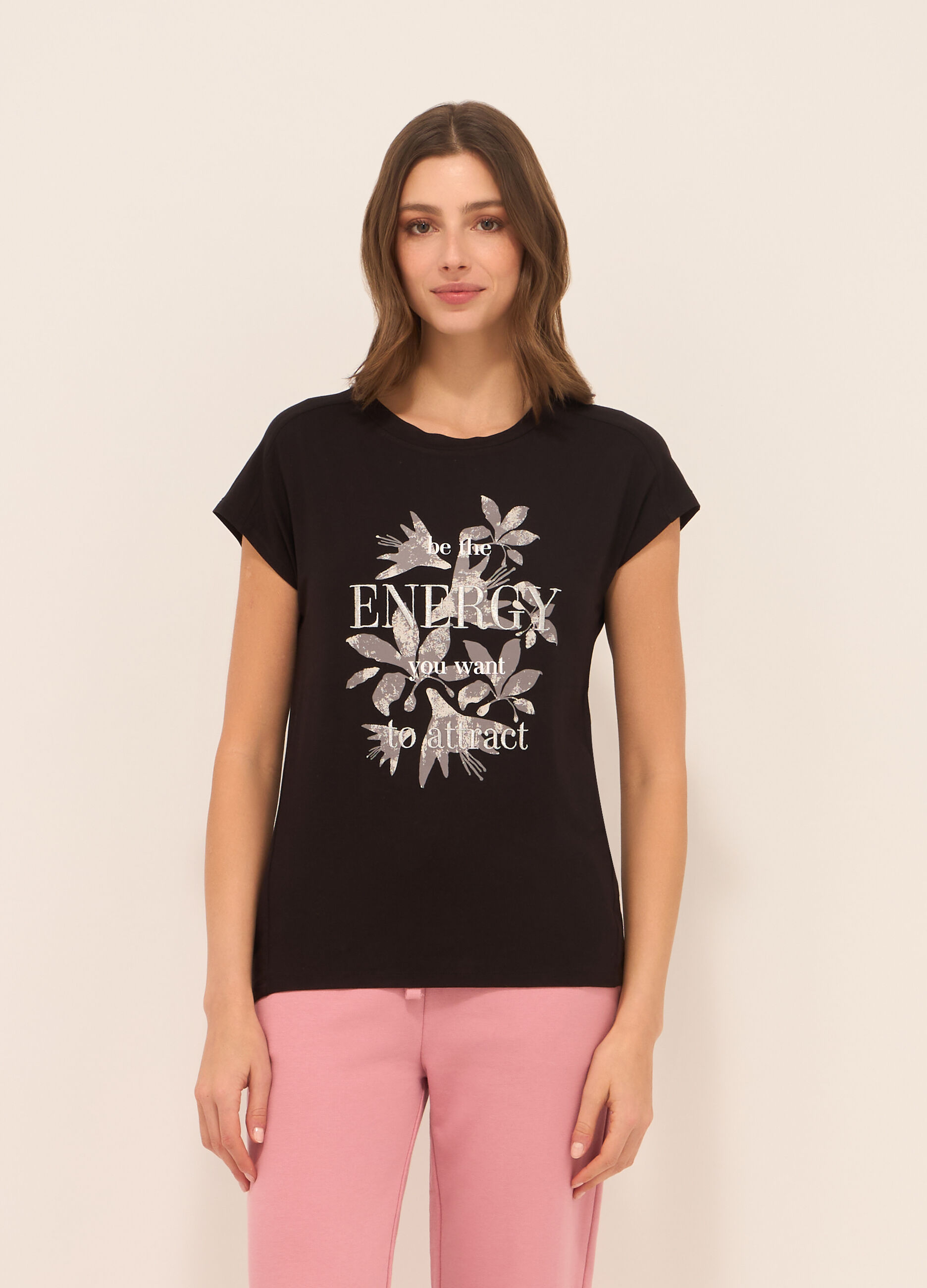 T-shirt in viscosa stretch donna_0