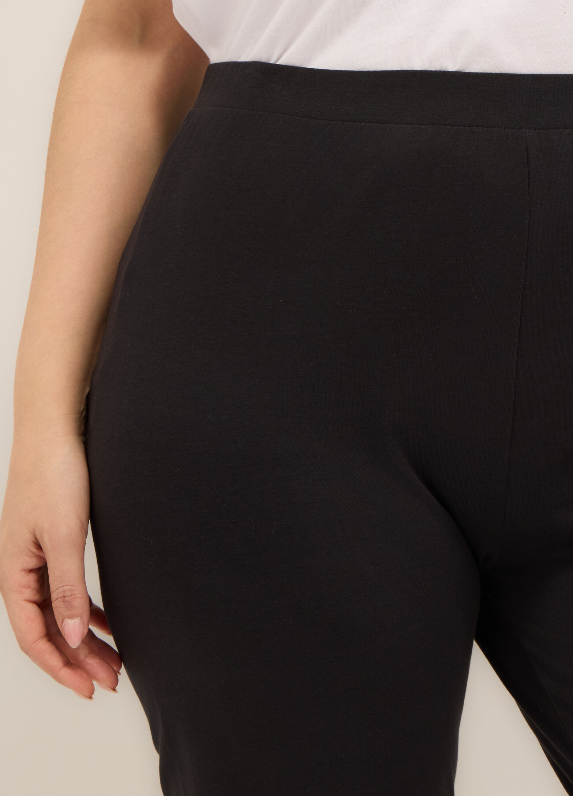 Leggings capri in cotone stretch donna curvy_2