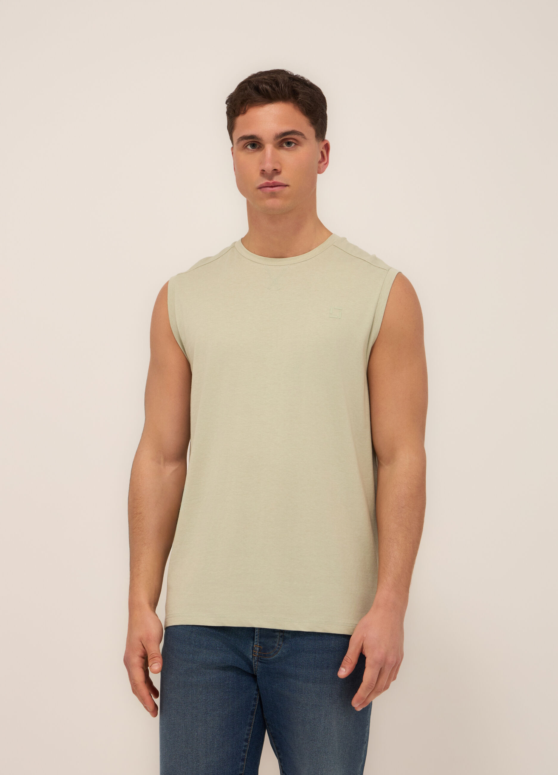 Canotta in cotone e modal stretch uomo_0
