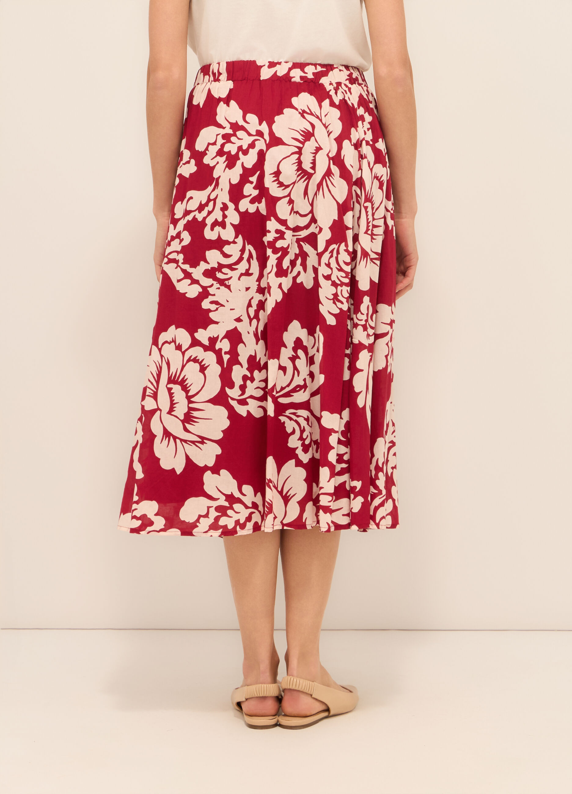 Gonna luna in cotone voile donna_1