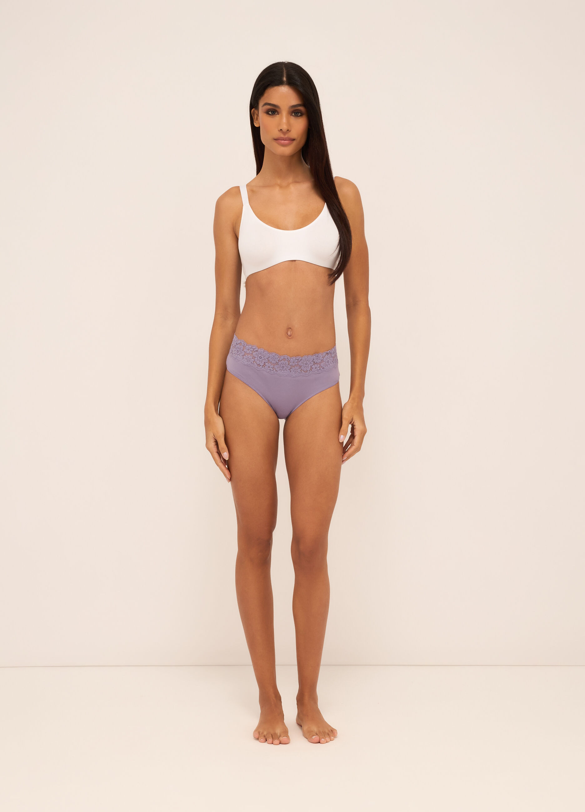Slip con inserto in pizzo donna_0