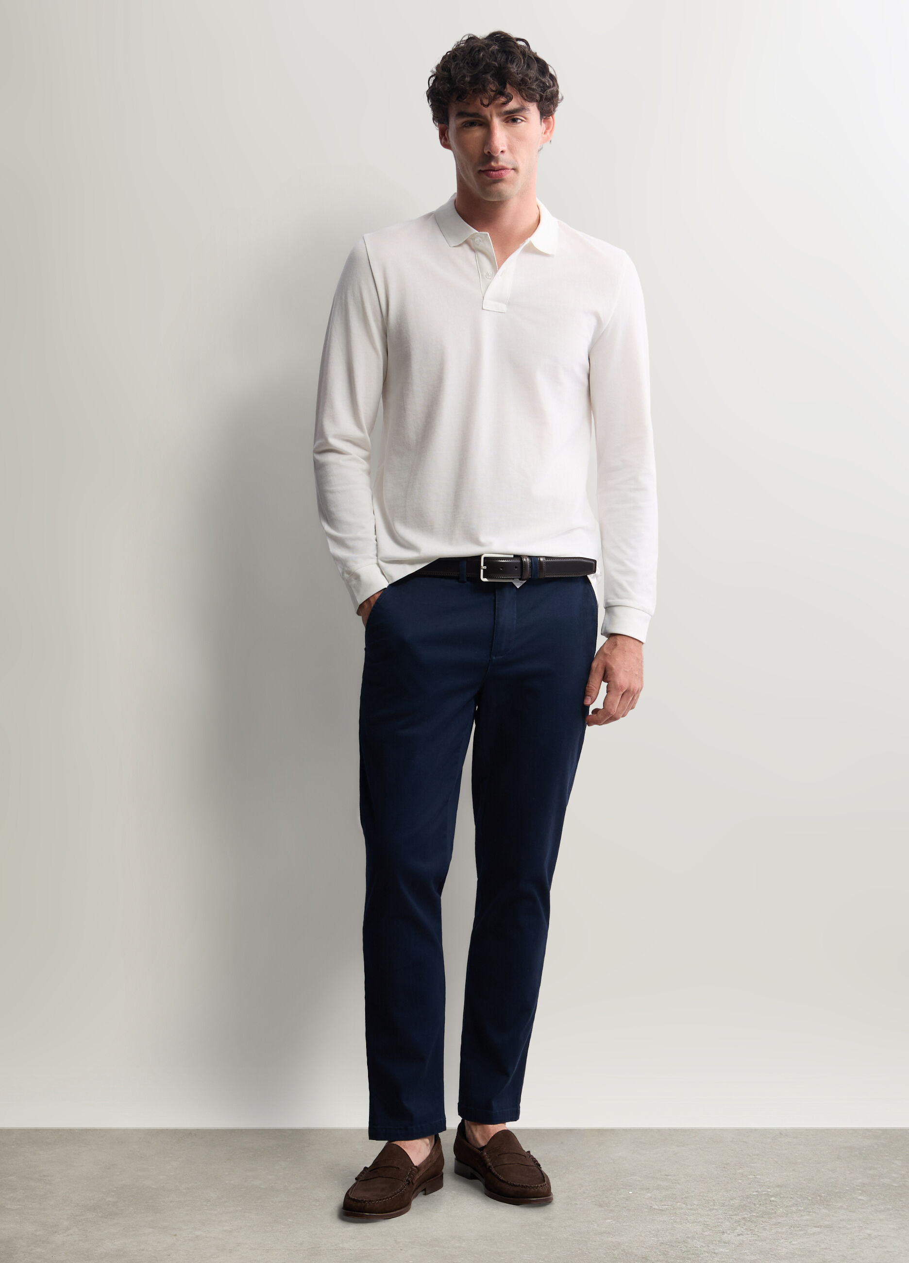 Pantaloni chino slim fit in cotone stretch uomo