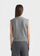Gilet con scollo a V rasato donna_2