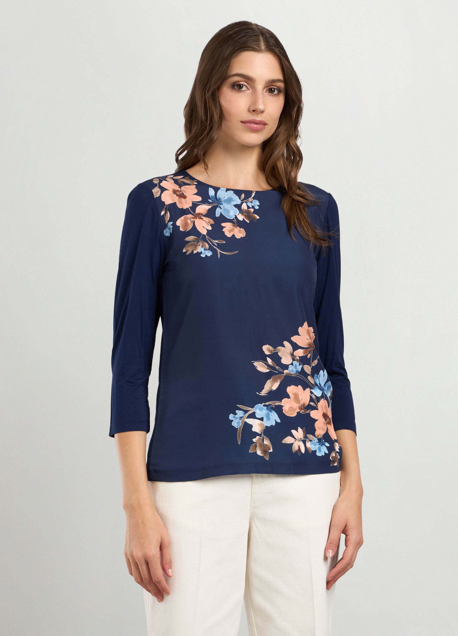 T-shirt in viscosa stretch donna_0