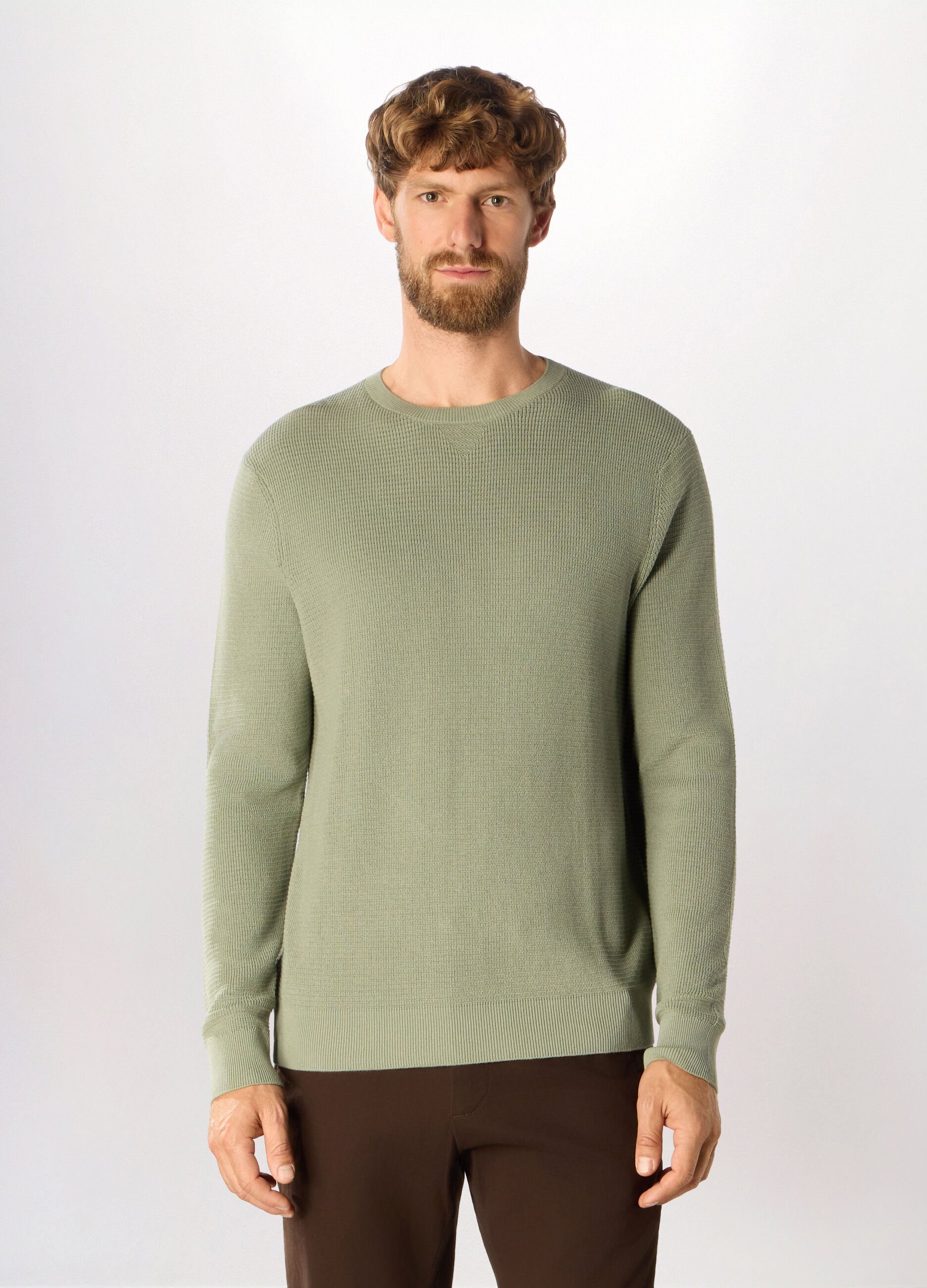 Maglione girocollo in cotone uomo_0