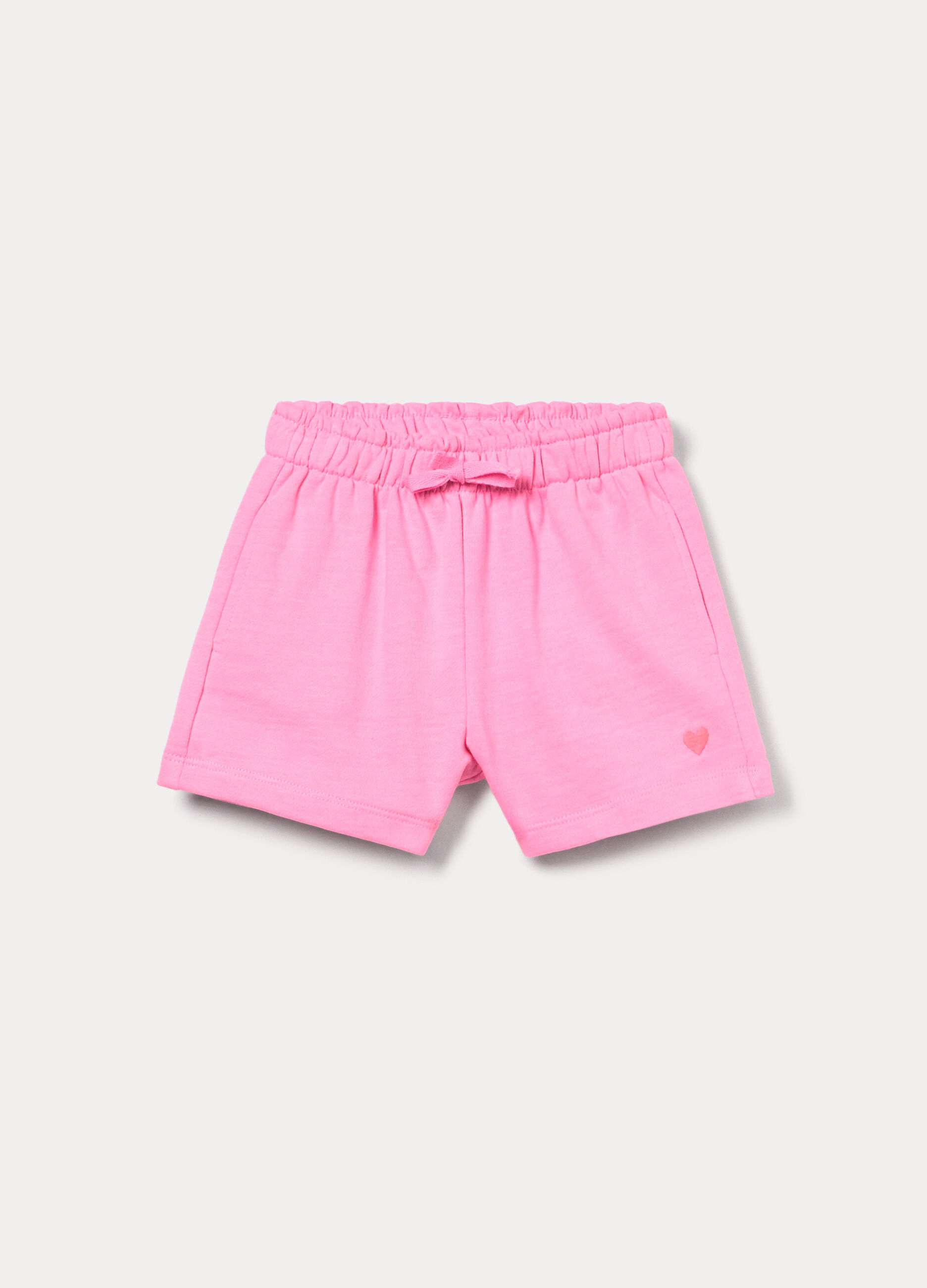 Shorts in french terry misto cotone bambina_0