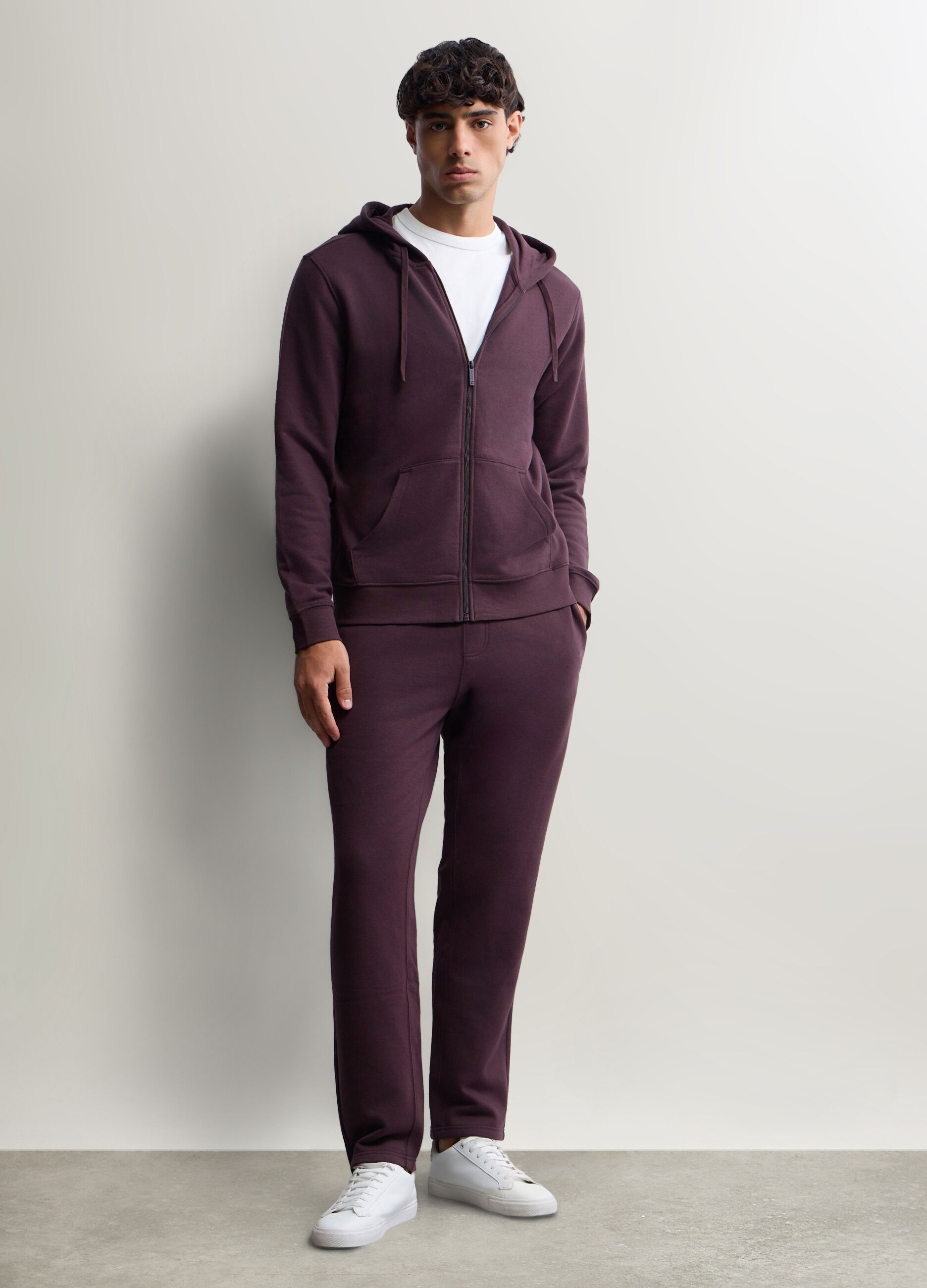 Jogger in felpa misto cotone uomo_0
