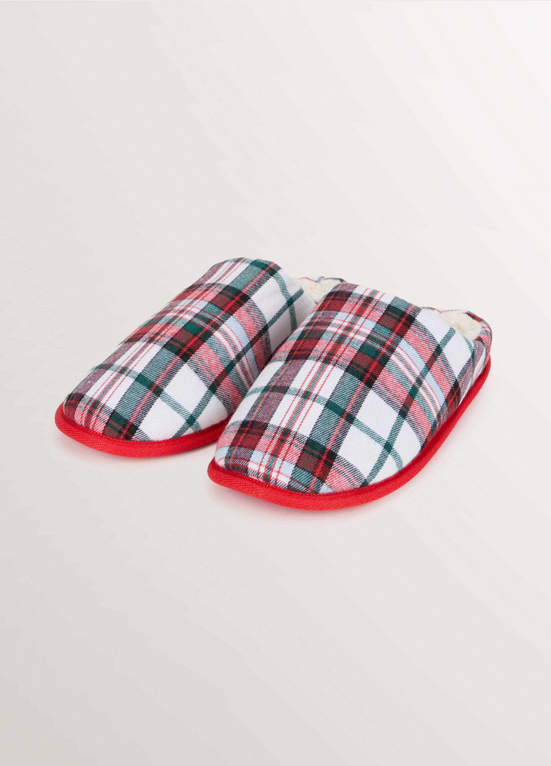Pantofole a quadri donna_0