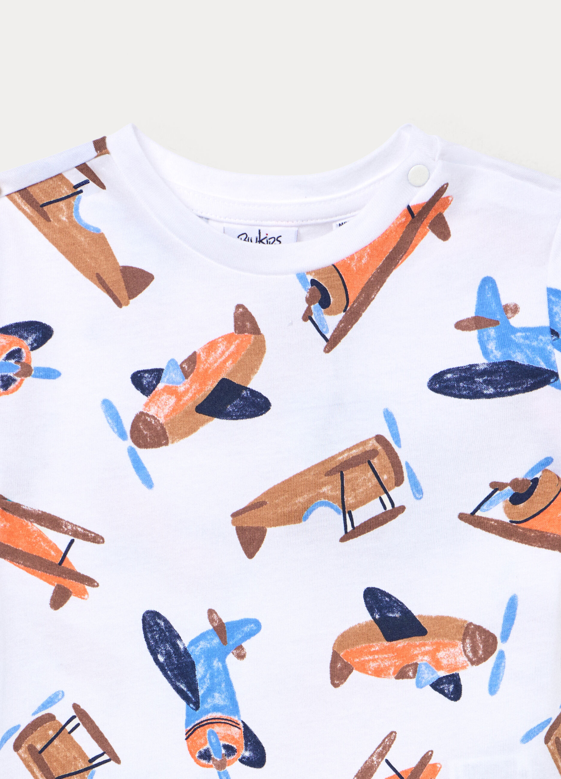 T-shirt girocollo in jersey di puro cotone bimbo_2