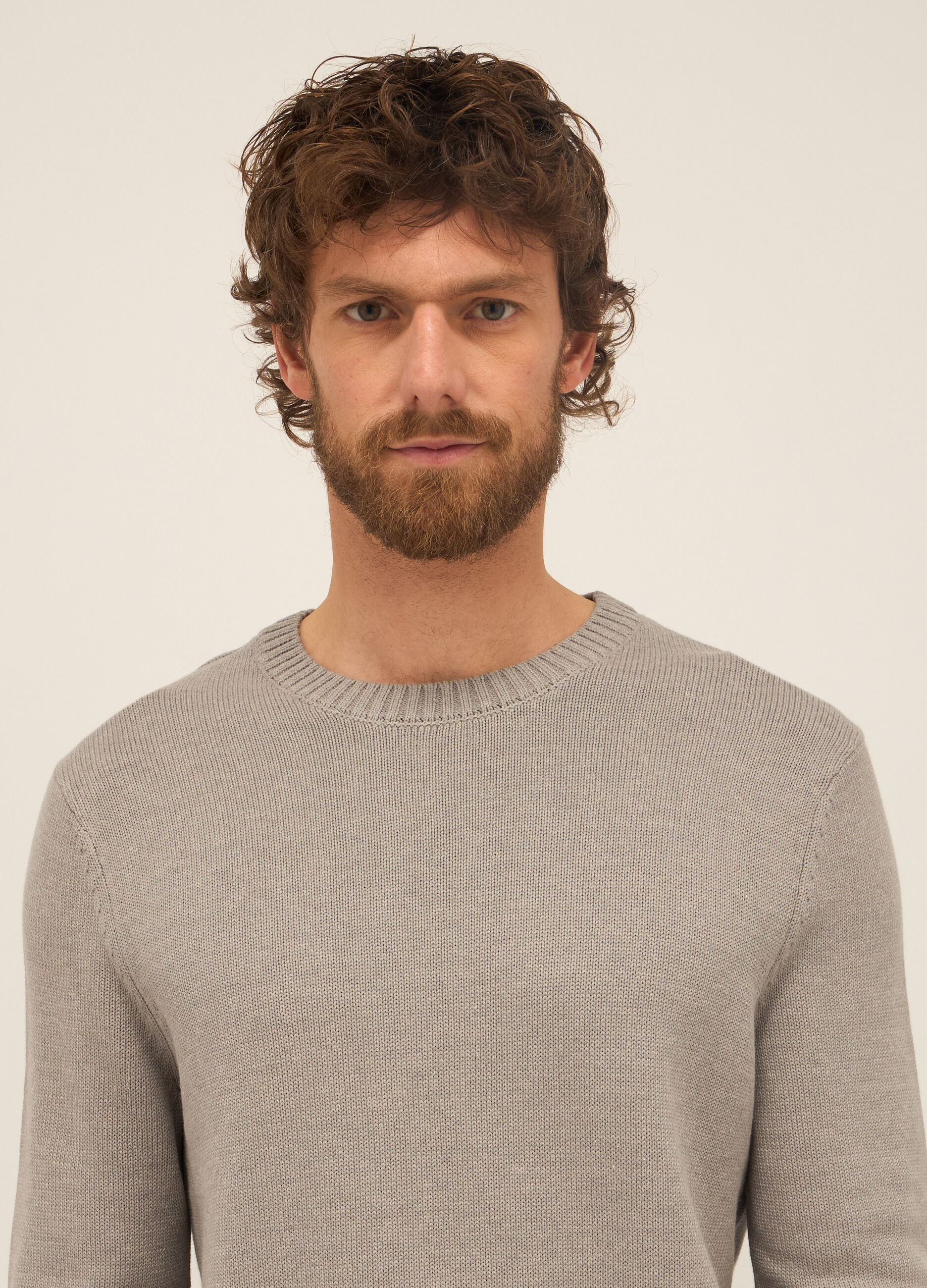 Maglione girocollo in misto cotone uomo_2