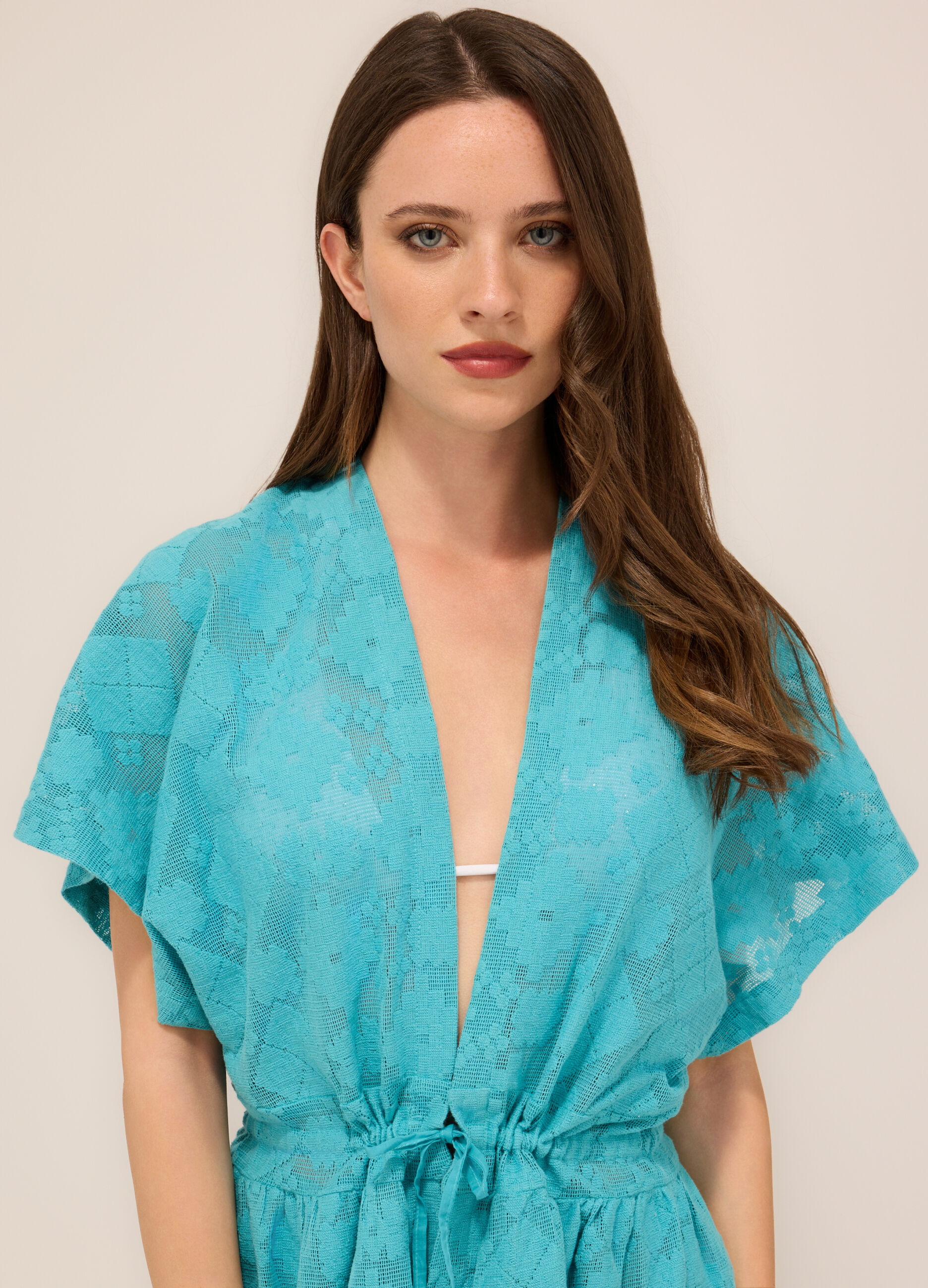 Copricostume misto cotone donna
