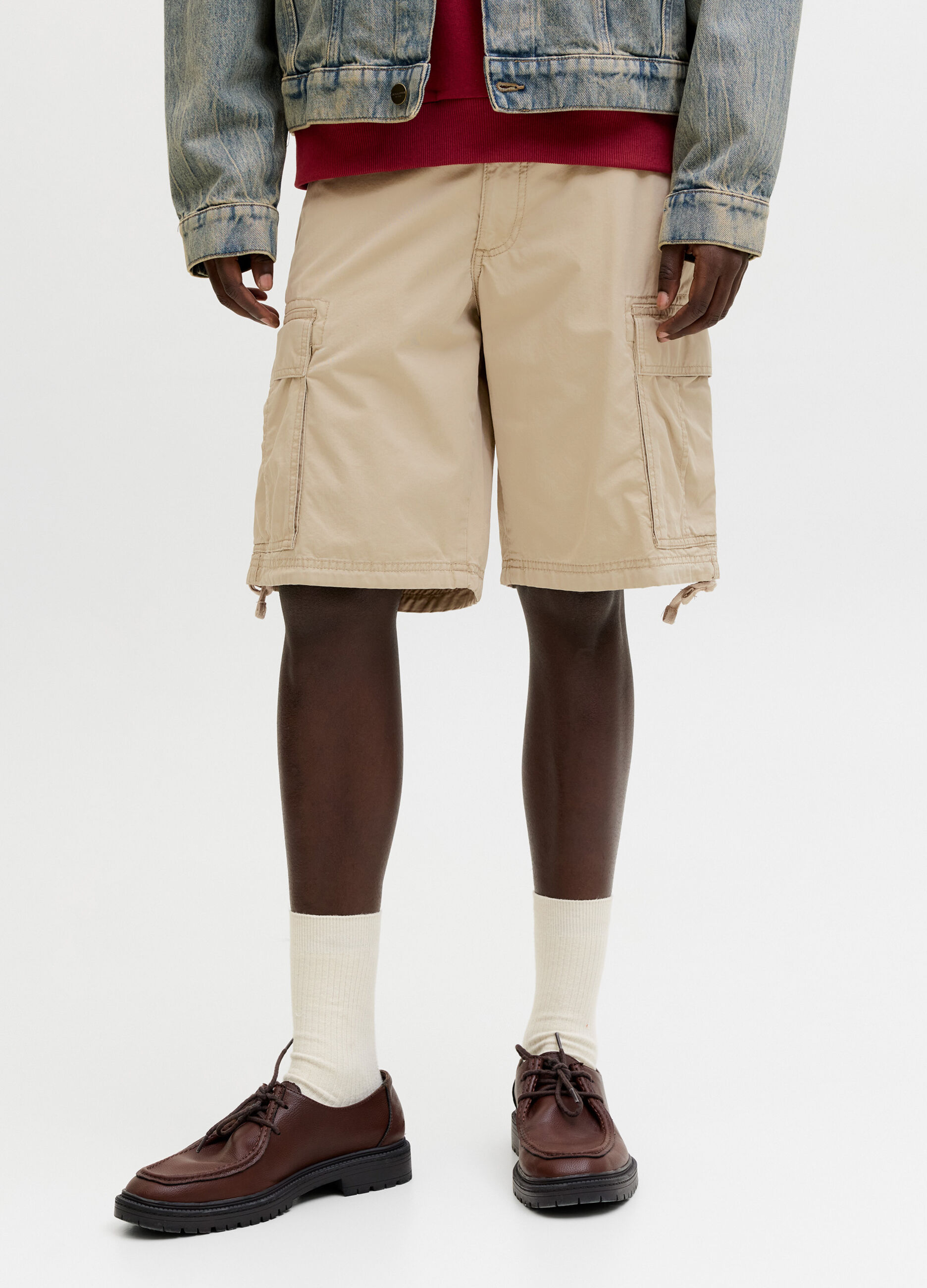 Shorts cargo in cotone uomo_1