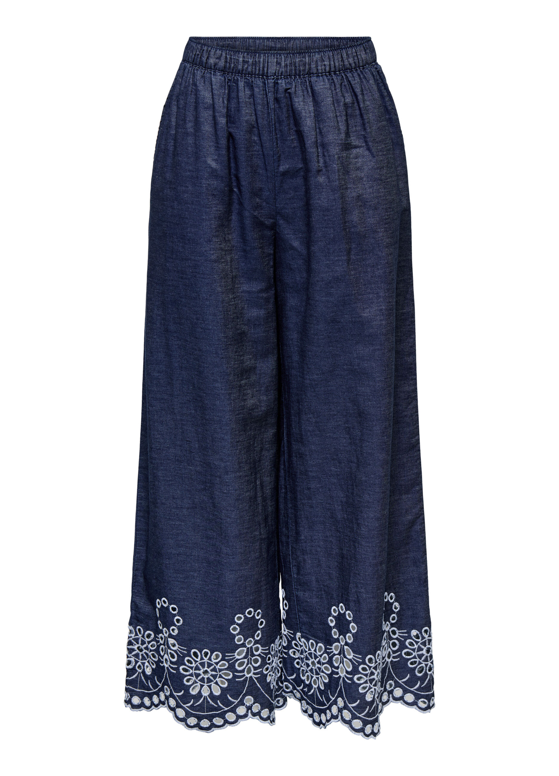 Pantaloni palazzo con ricamo donna