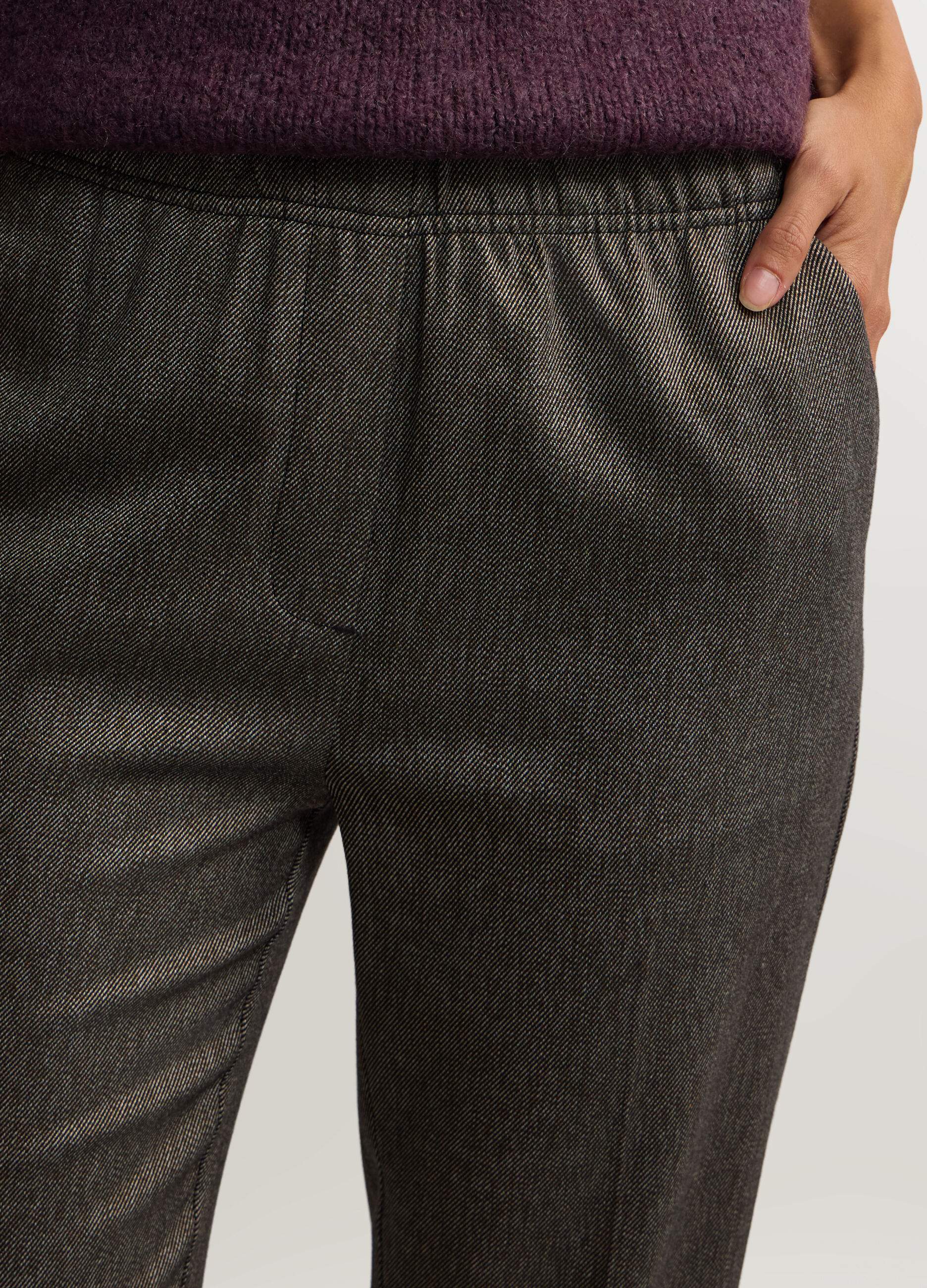 Pantaloni Fit Regular misto viscosa stretch donna_3