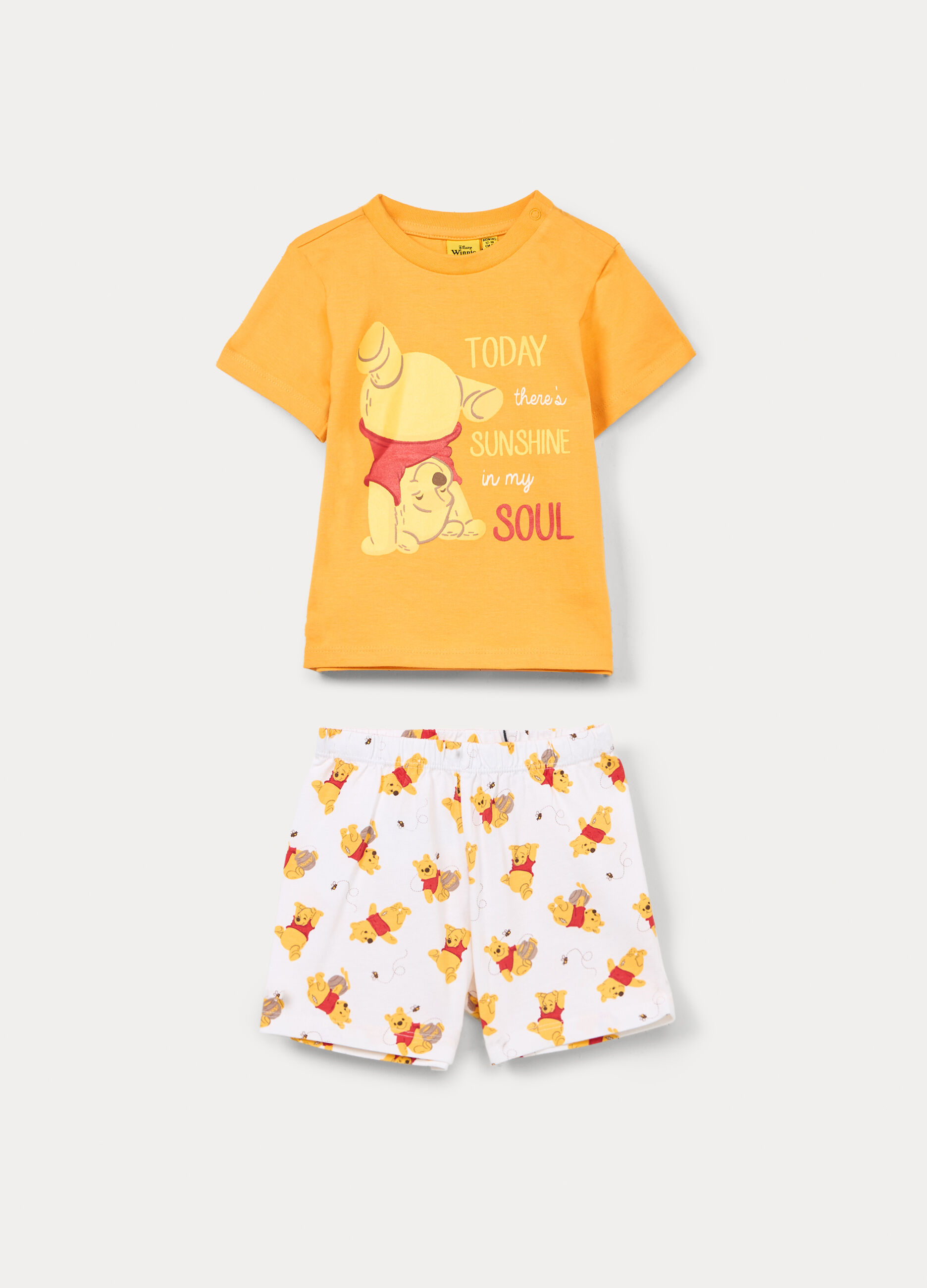 Set pigiama Winnie the Pooh corto in jersey di puro cotone _0