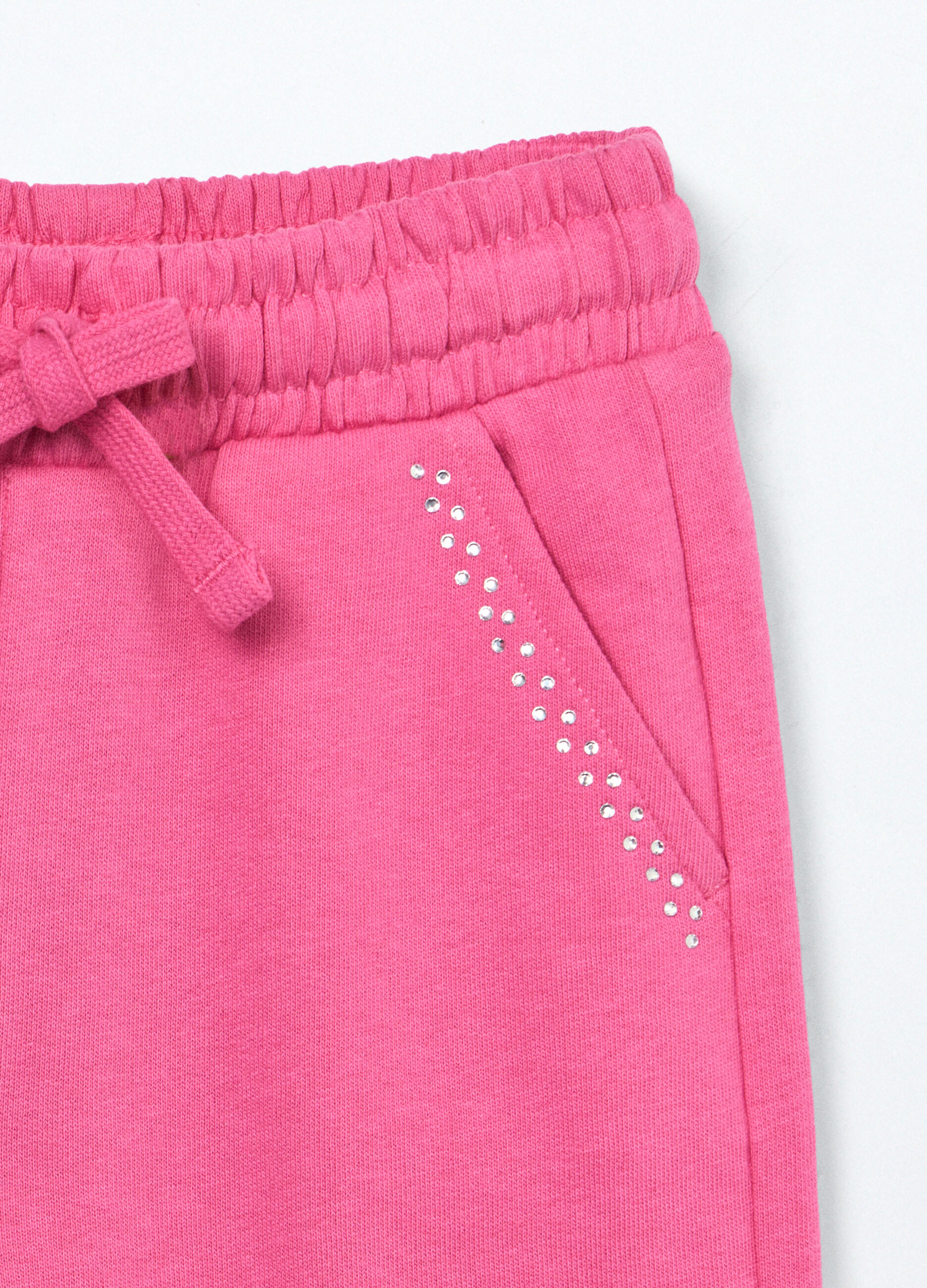 Jogger in french terry di puro cotone bambina_2