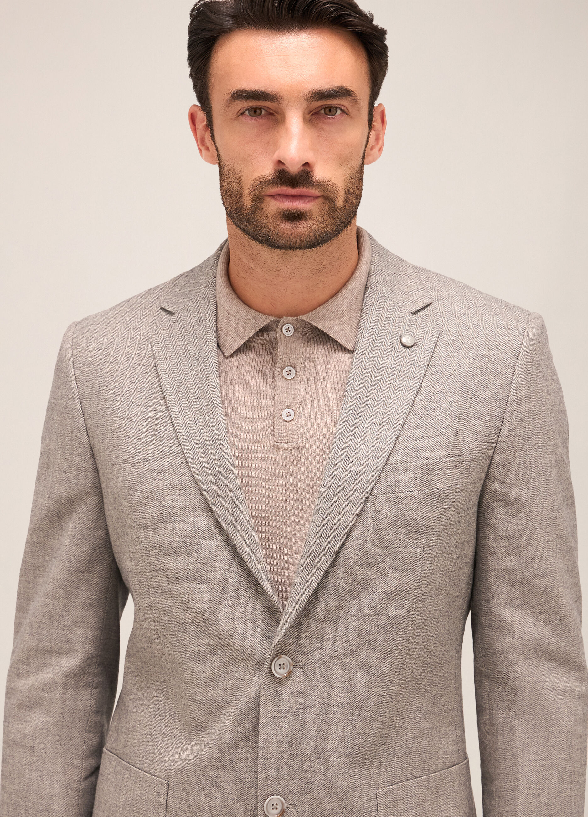 Blazer in misto lana e cotone stretch uomo_2