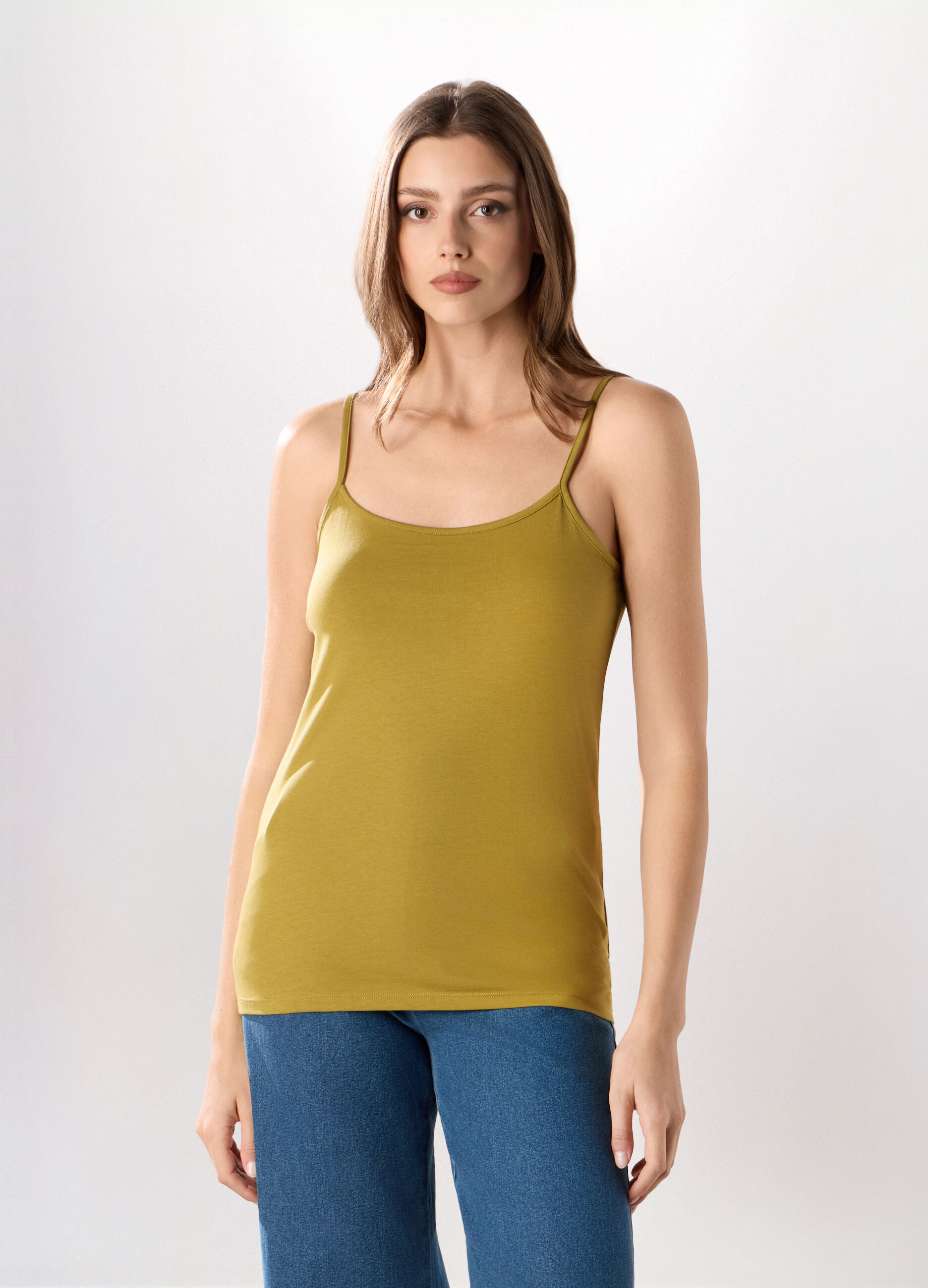 Canotta in cotone stretch donna_0