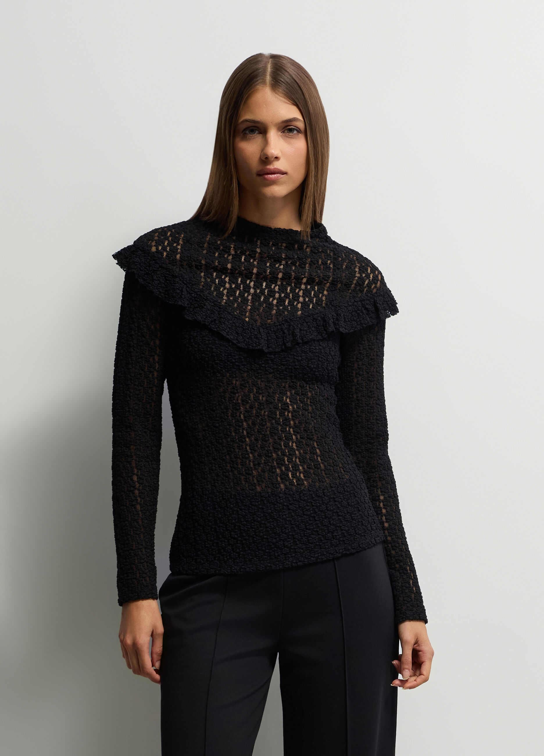 T-shirt Slim Fit girocollo stretch donna_0