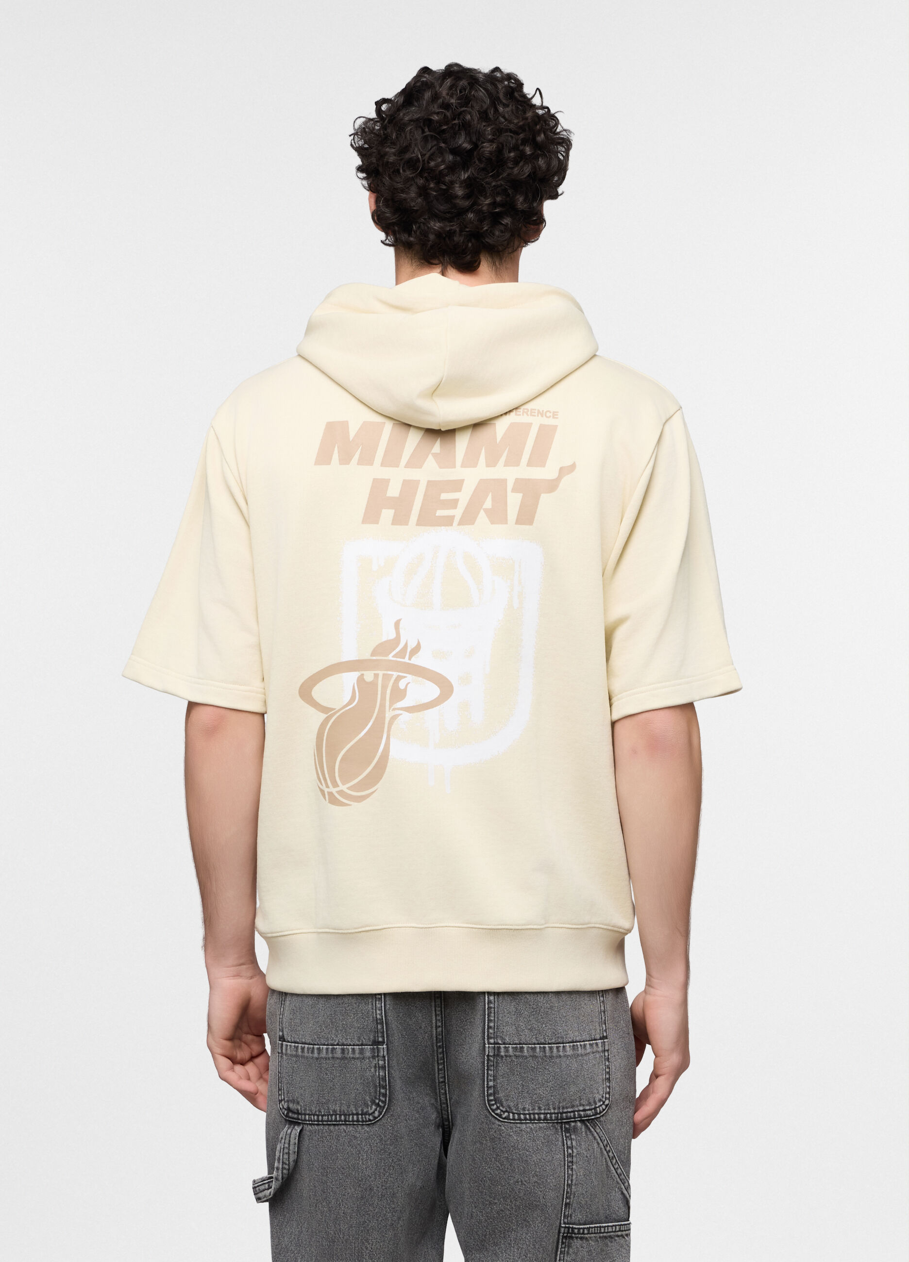 Felpa con cappuccio a maniche corte Miami Heats uomo_1