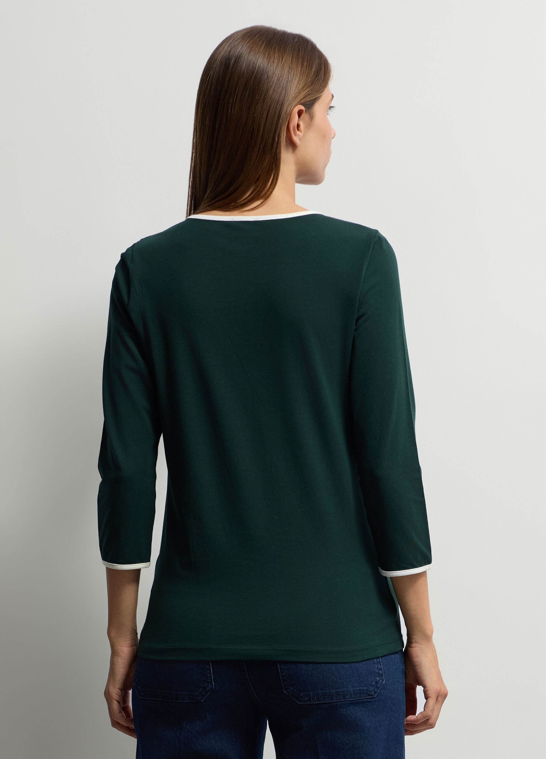 T-shirt girocollo stretch donna_1