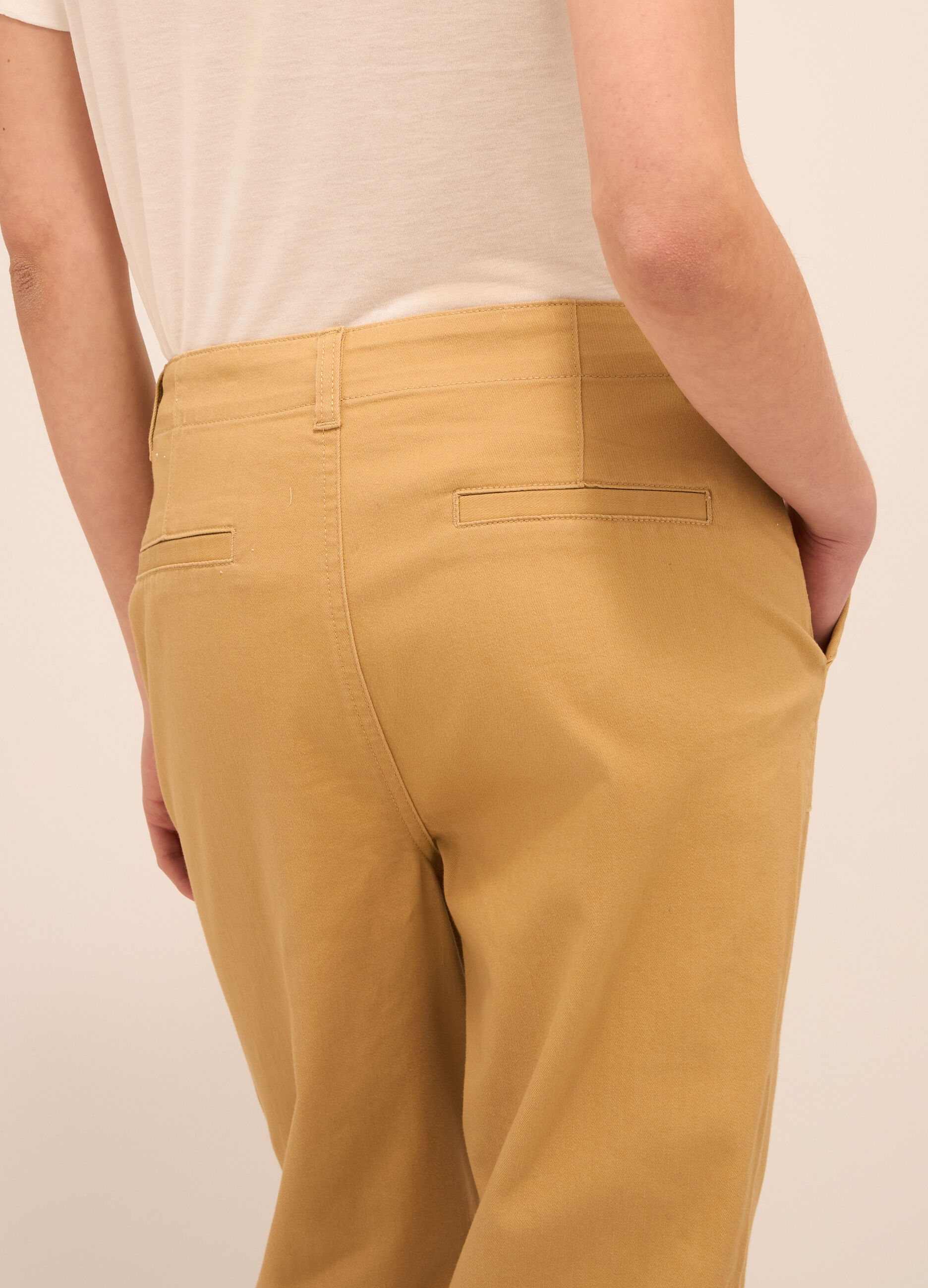 Pantaloni misto cotone donna_2