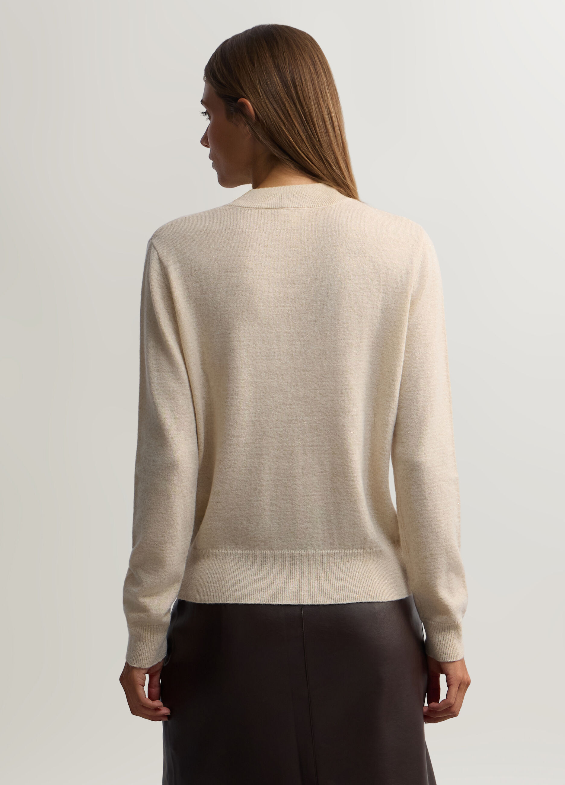 Pullover girocollo rasato donna_1
