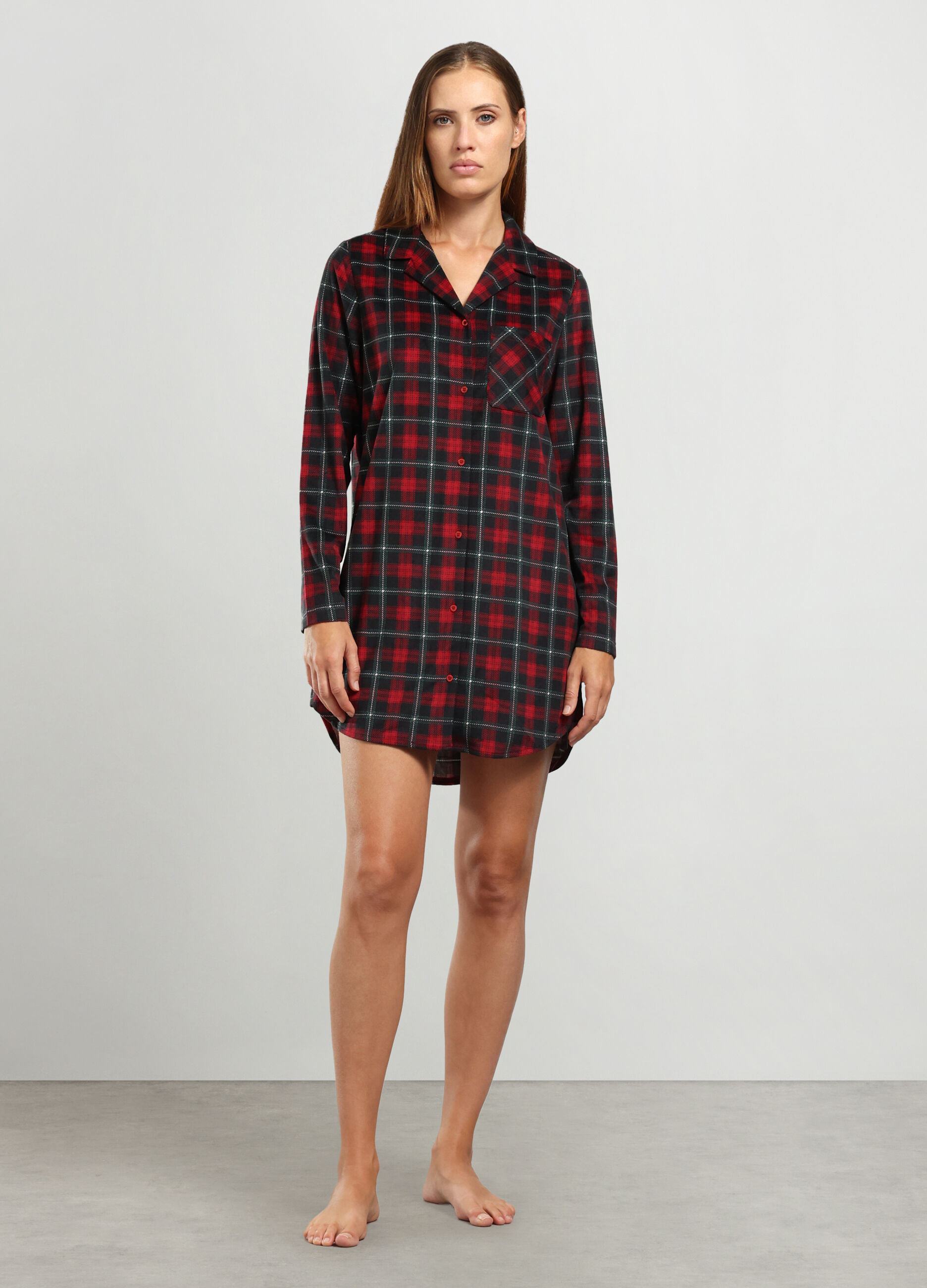 Camicia da notte velour donna_0