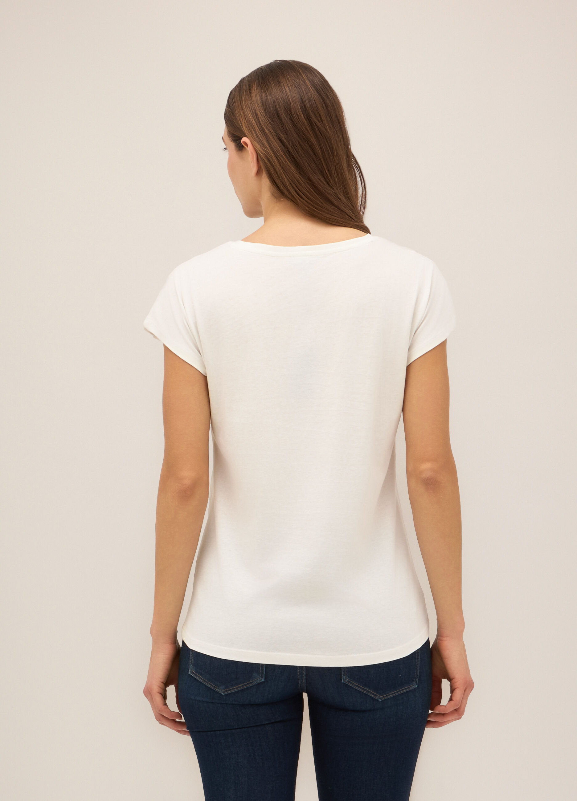 T-shirt in puro cotone donna_1