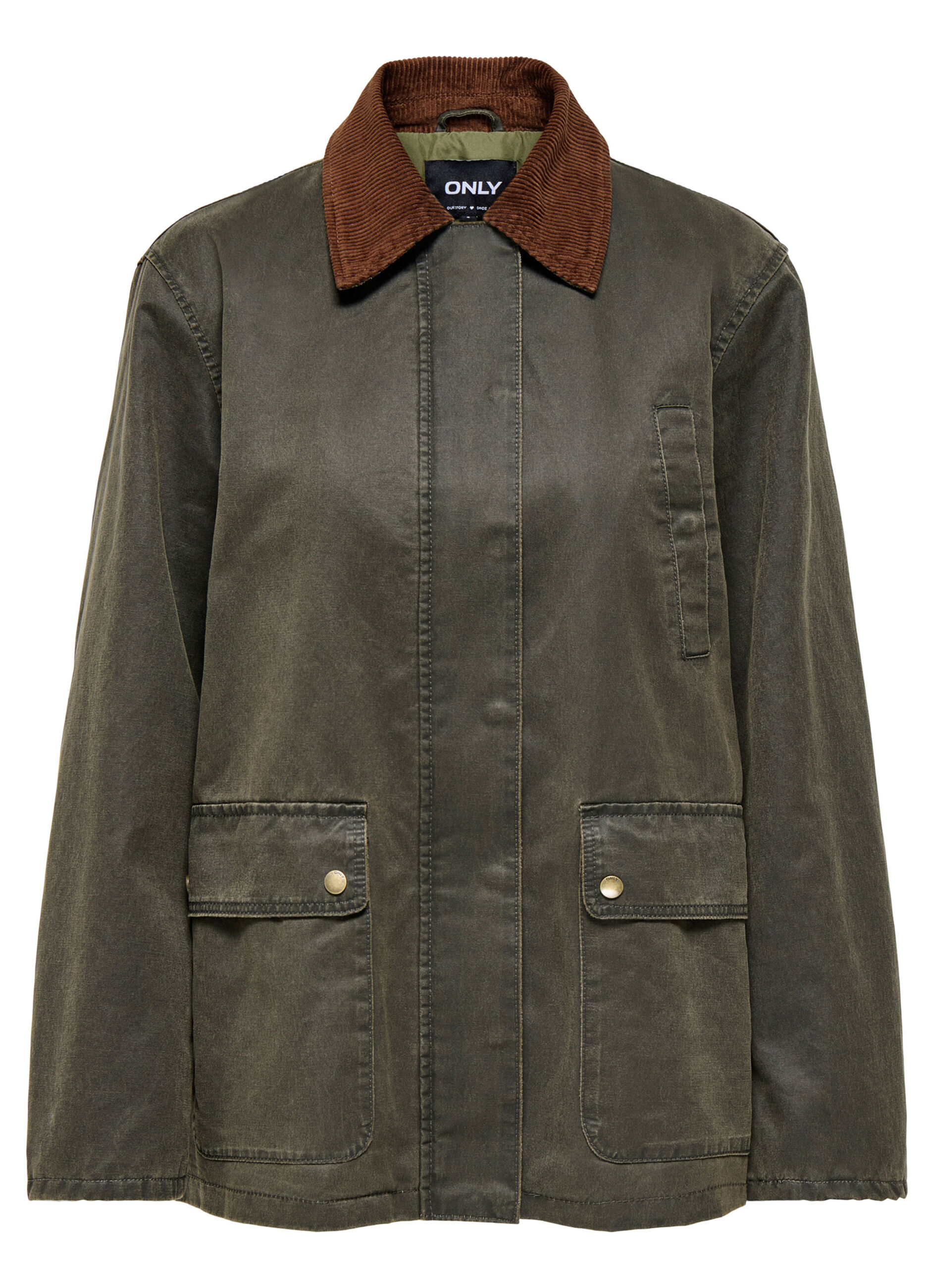 Cappotto con colletto in costina donna_0