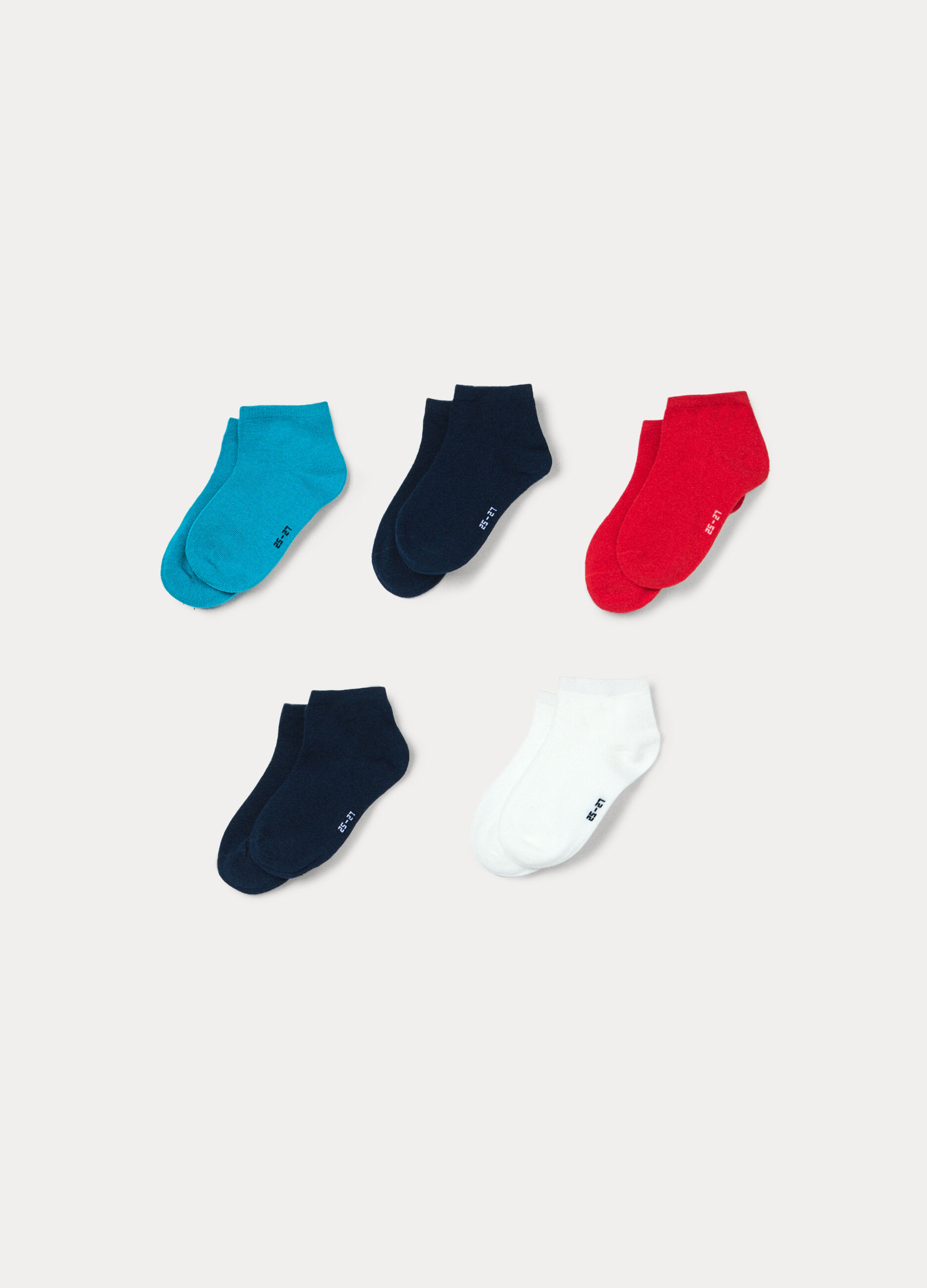 Pack 5 calze corte in cotone stretch _0