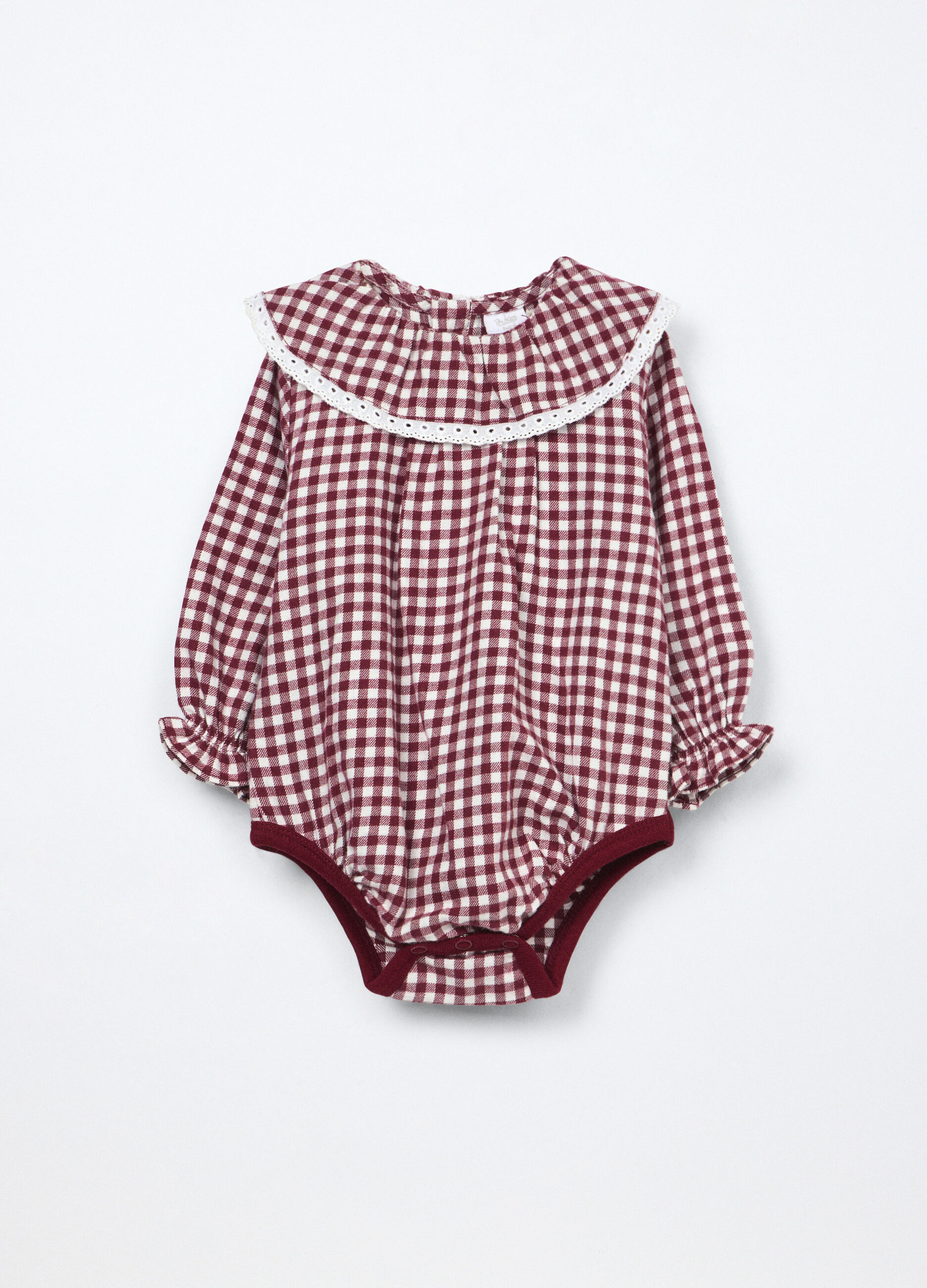 Body in flanella di puro cotone neonata_0